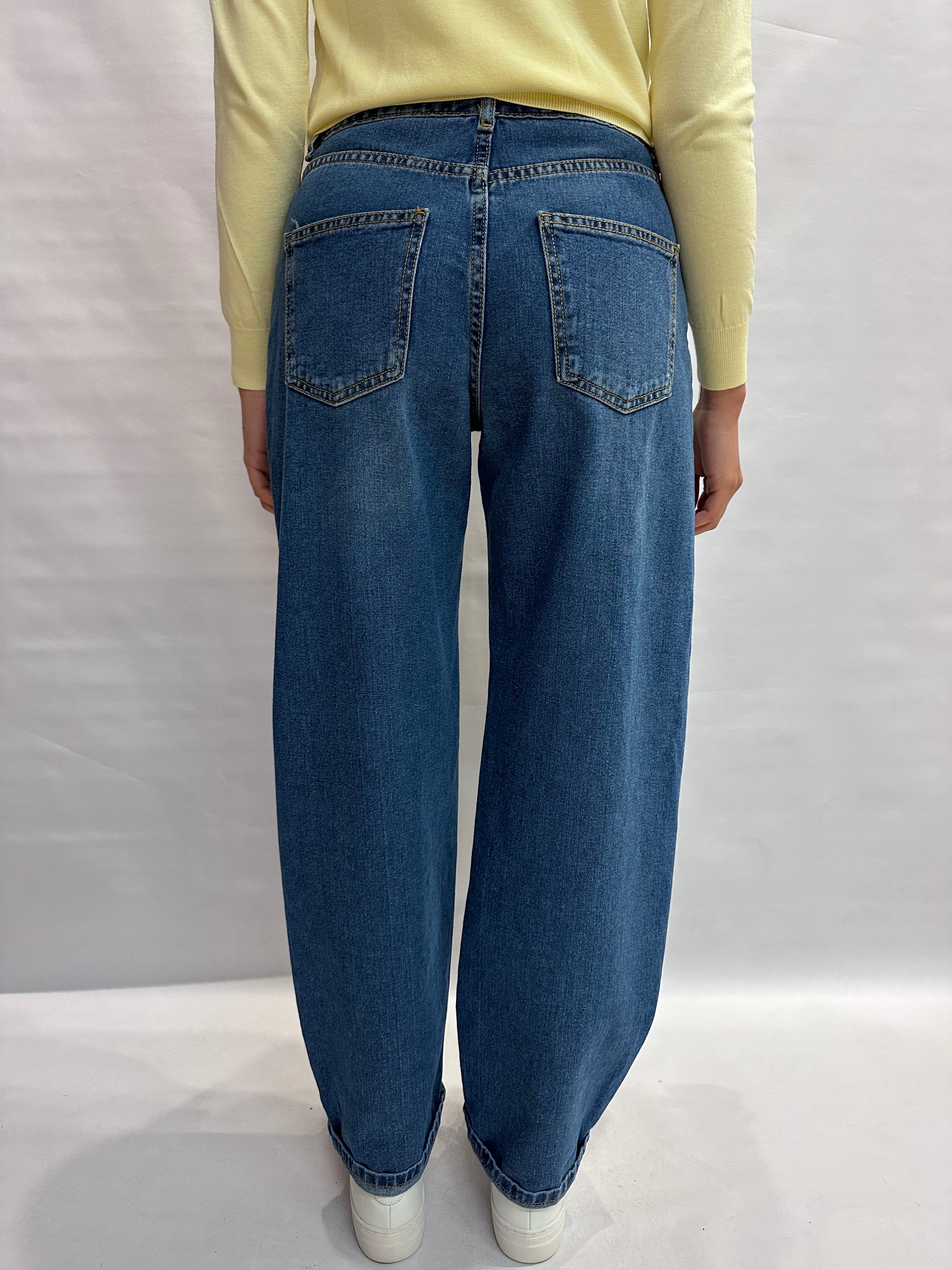 Jeans TENSIONE IN modello "Balloon" gamba ampia e fondo largo - COD: ACCADEMIA304