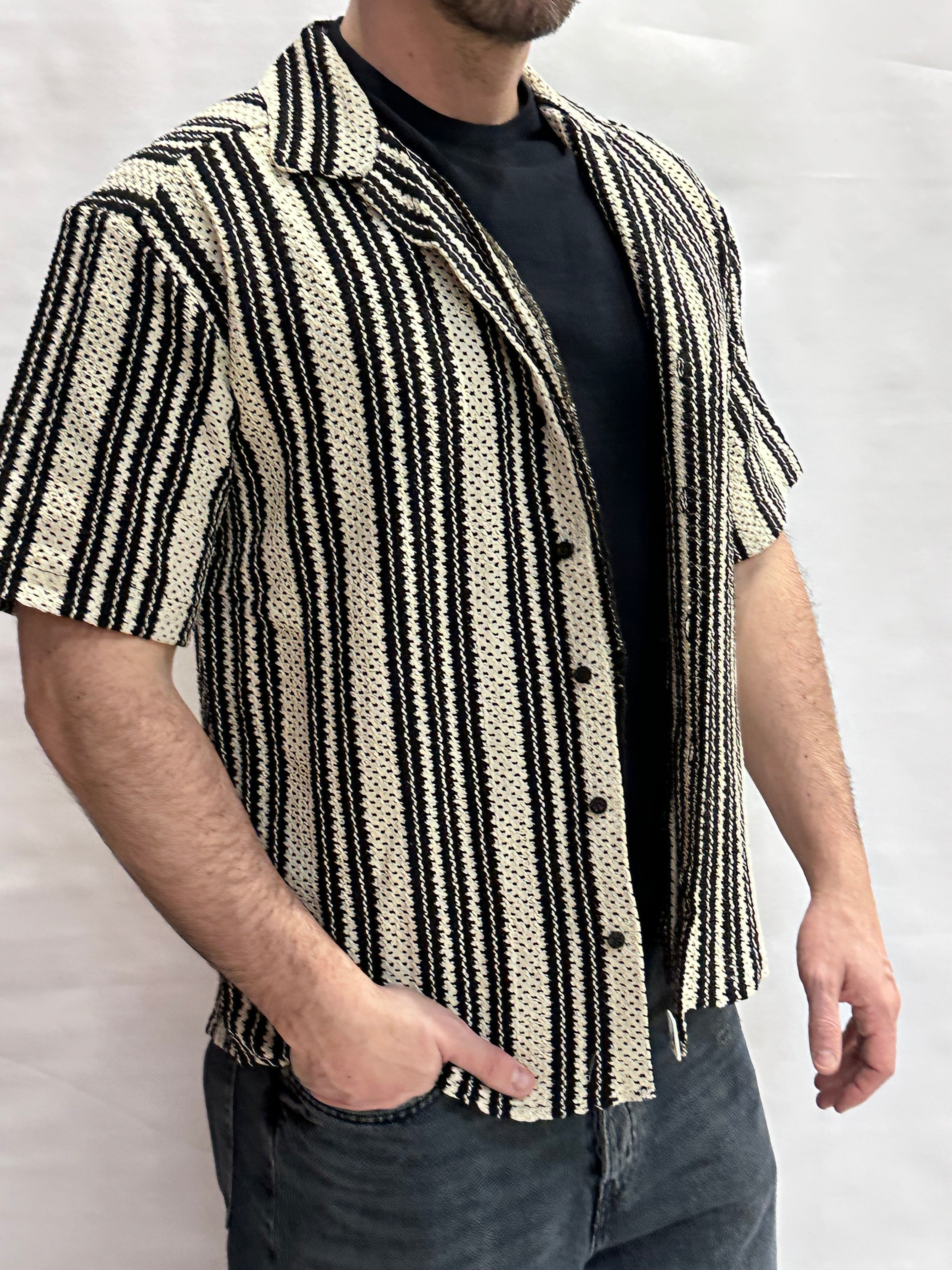 Camicia ONLY&SONS a maniche corte in trama a righe - Cod: ONSDANY