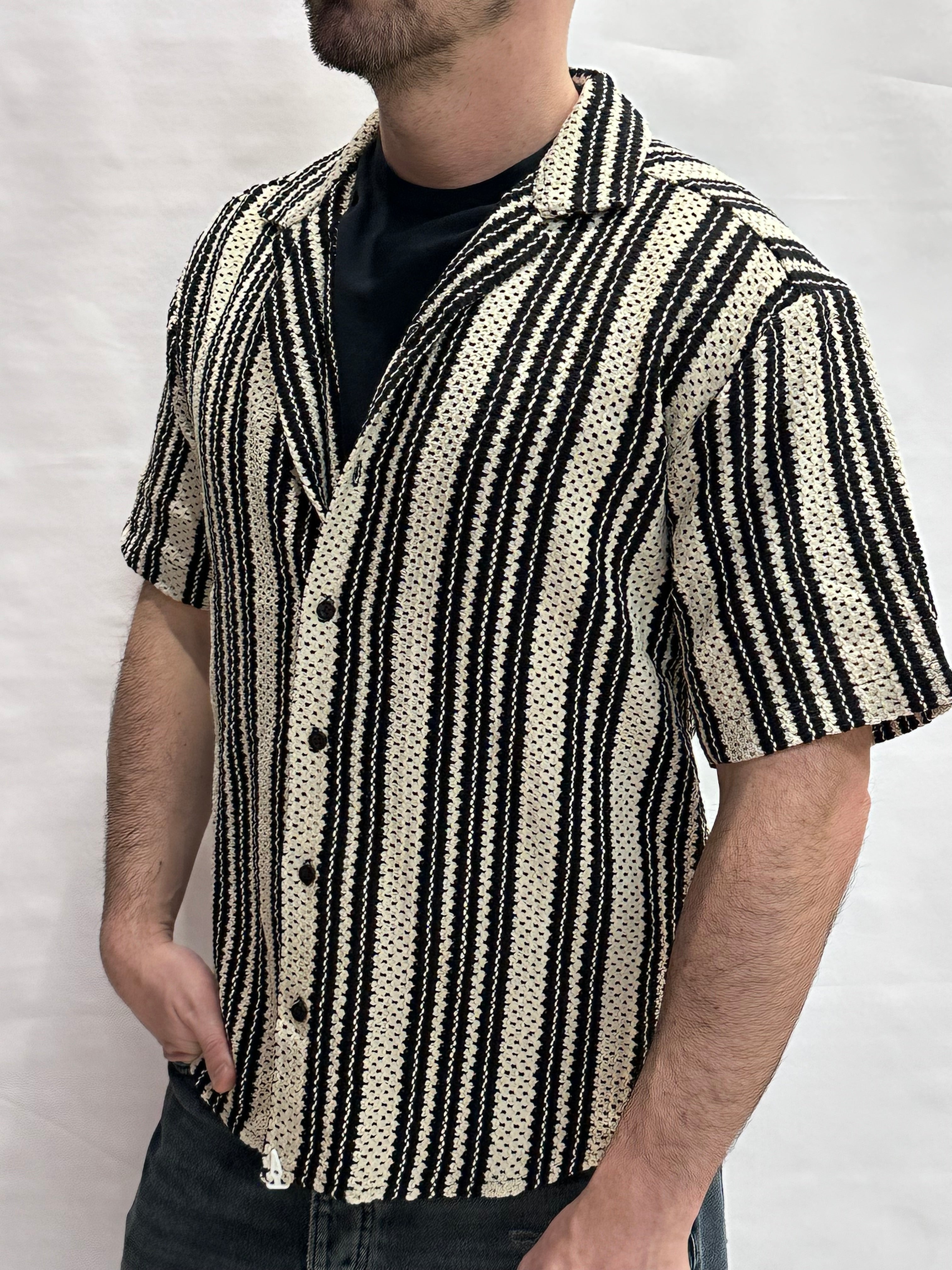 Camicia ONLY&SONS a maniche corte in trama a righe - Cod: ONSDANY