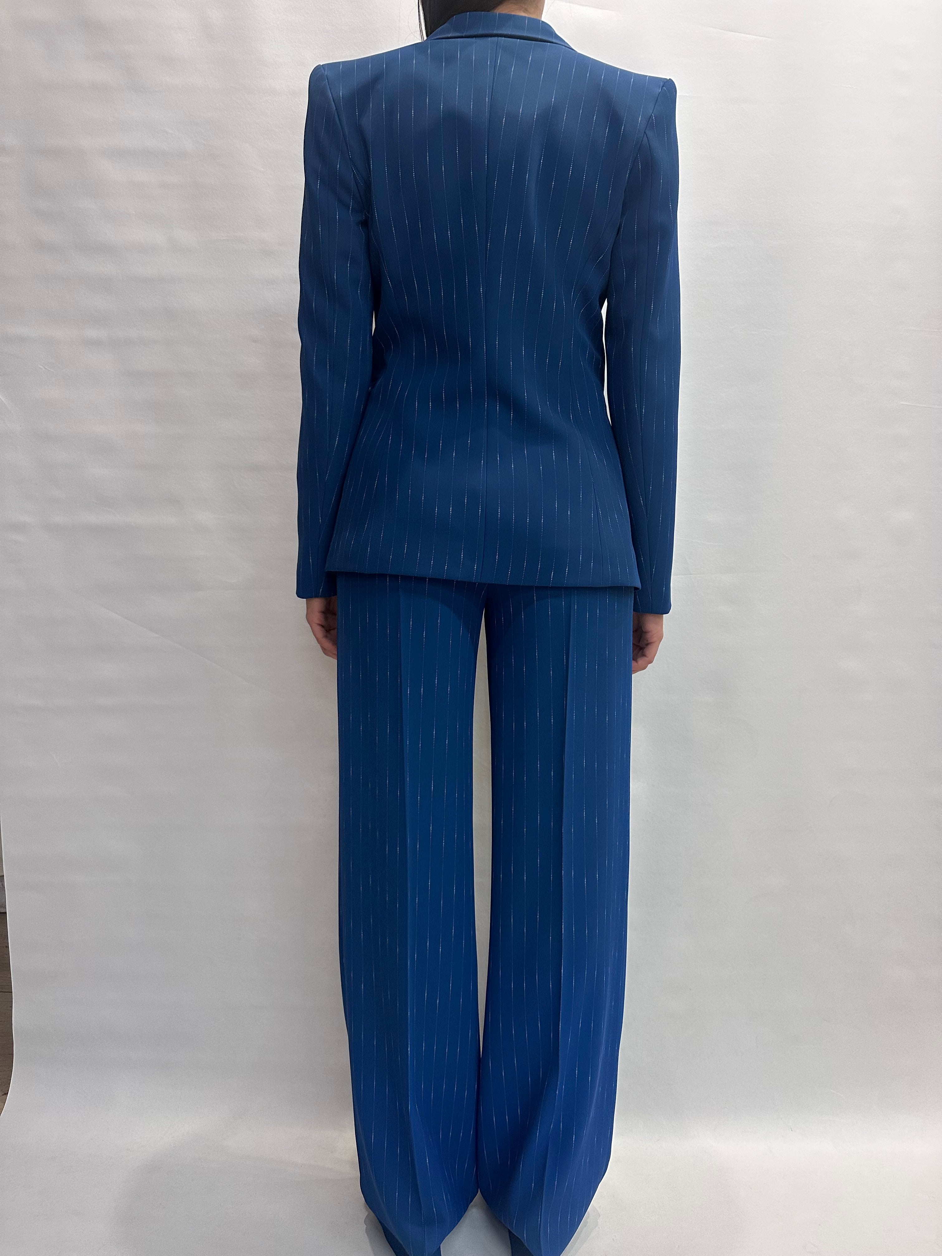 Coordinato RINASCIMENTO gessato in tessuto fluido comprensivo di pantalone, gilet e giacca, COD: CFC0128021003 e CFC0128030003 e CFC0128027003