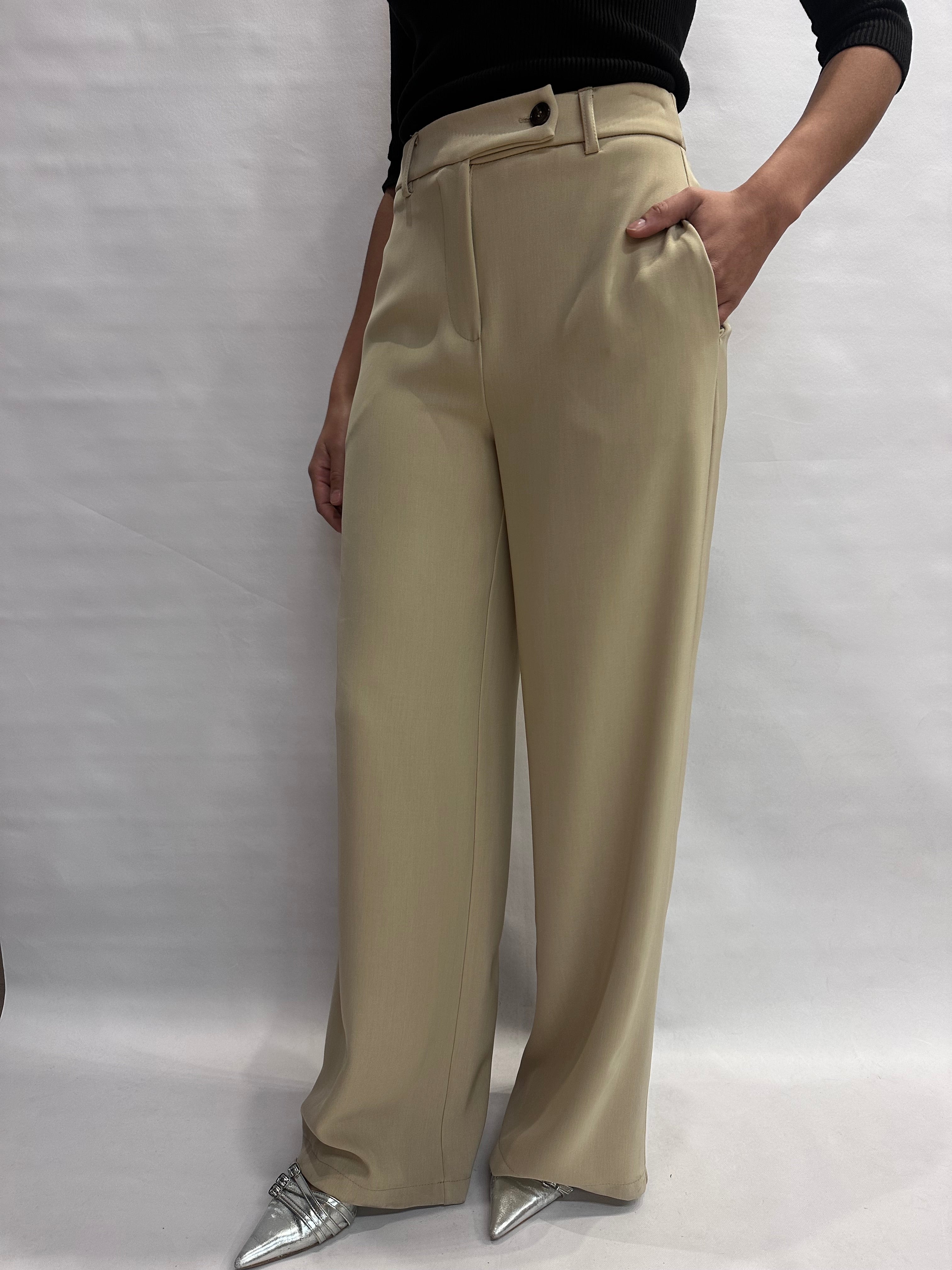 Pantalone TENSIONE IN in tessuto fluido a palazzo disponibile anche con giacca in coordinato - COD: 26P4174