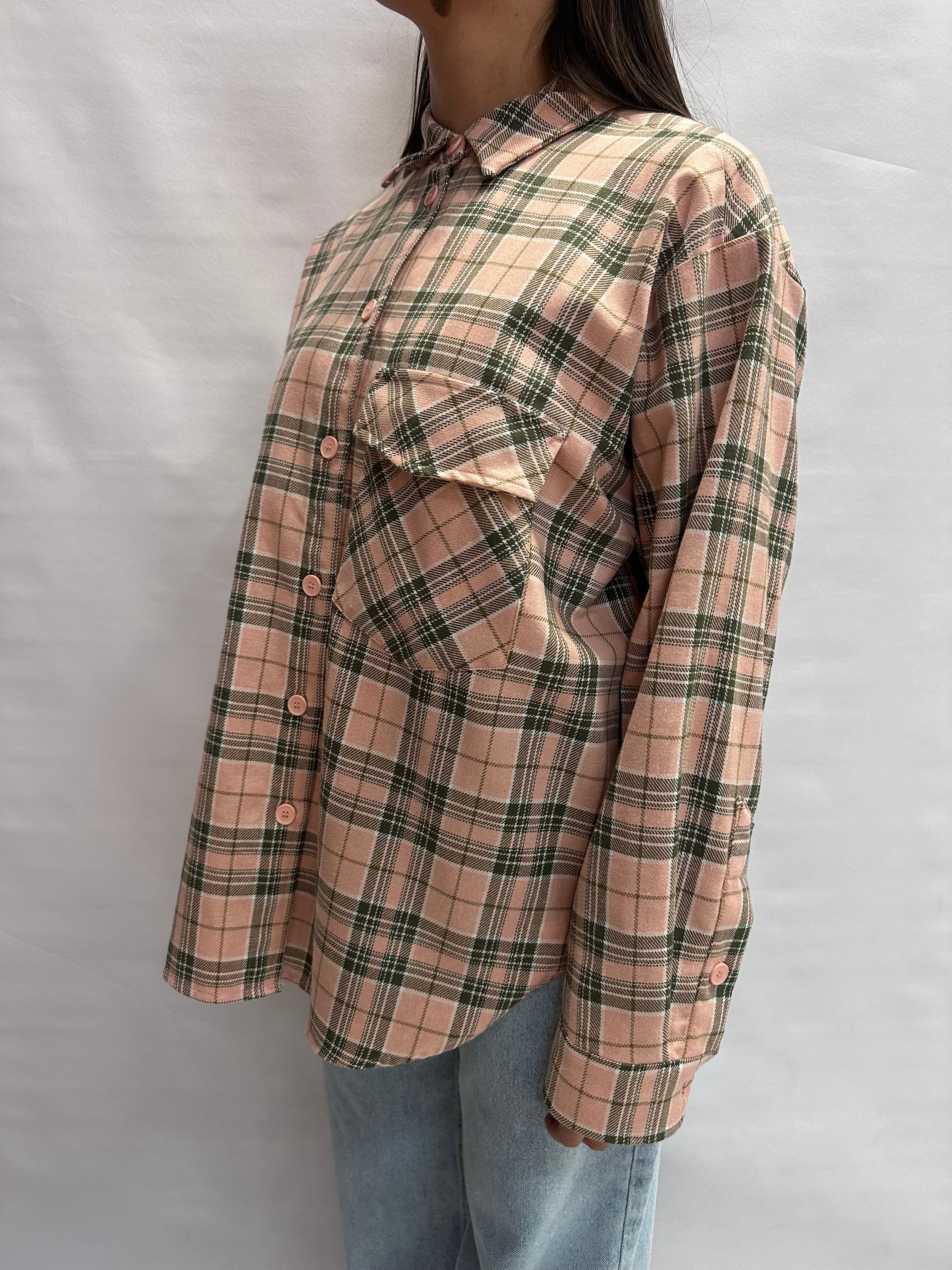 Camicia TENSIONE IN "over" con trama scozzese - Cod: S26C705