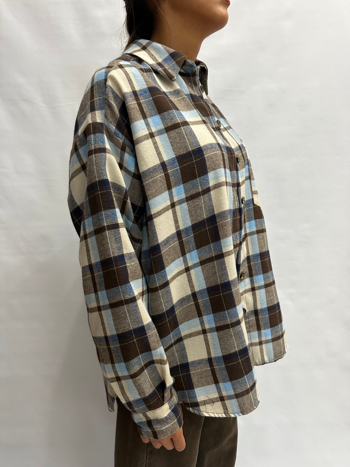 Camicia TENSIONE IN morbida con trama scozzese e taschino frontale ricamato - Cod: W26C400