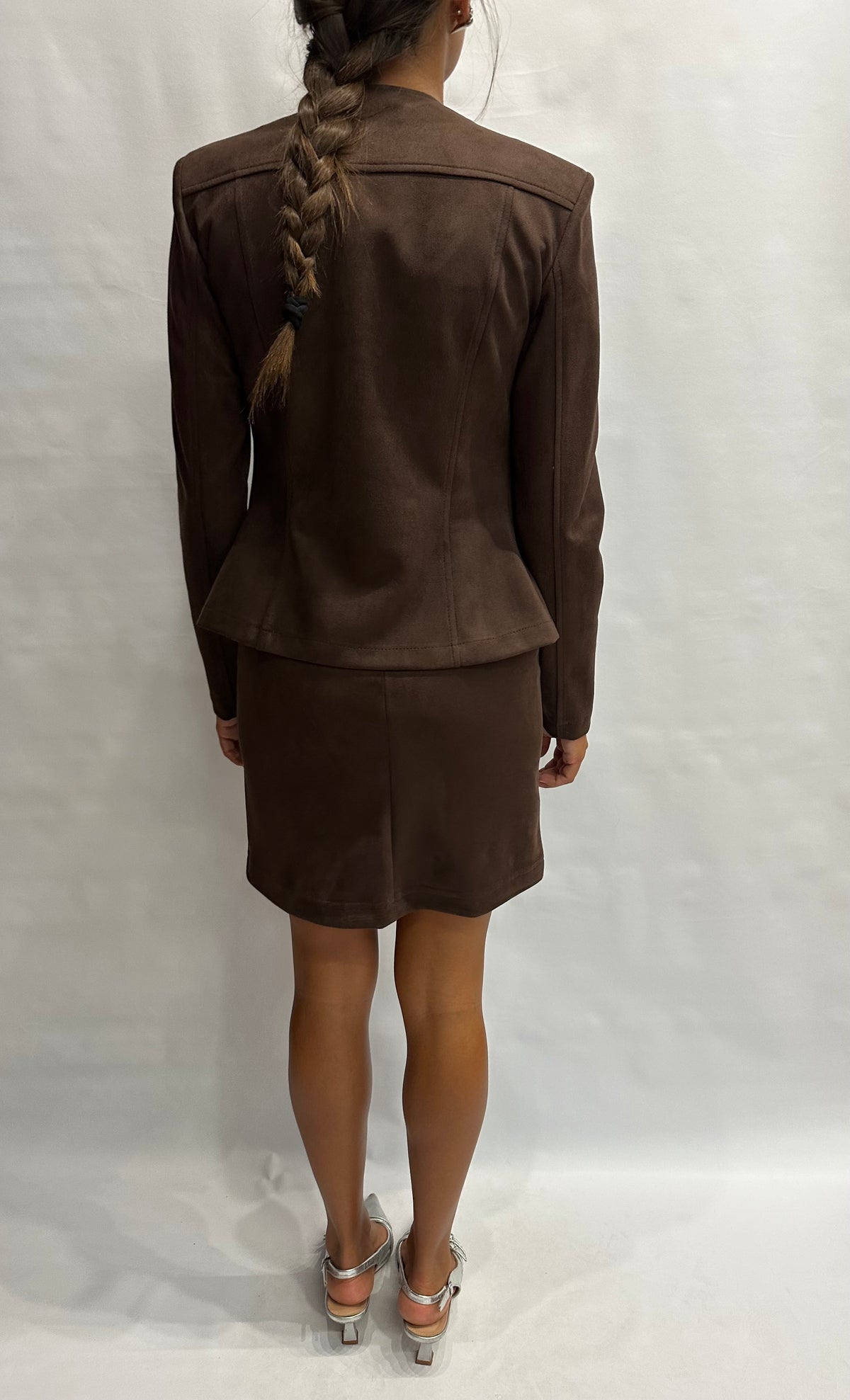 Coordinato RINASCIMENTO composto da gonna e giubbino/giacca in ecopelle scamosciata - Cod: CFC0130676003 e CFC0130583003