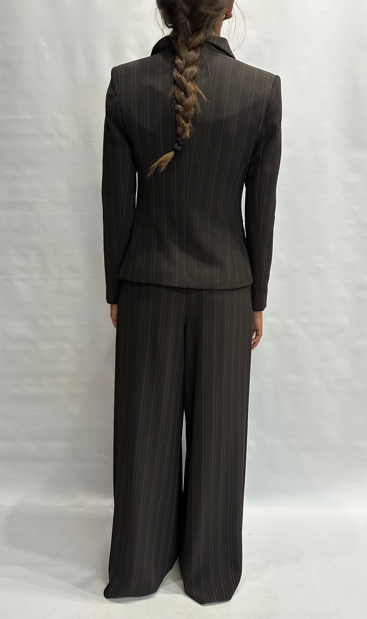 Coordinato RINASCIMENTO gessato in tessuto fluido, COD:CFC0130474003 e CFC0130476003