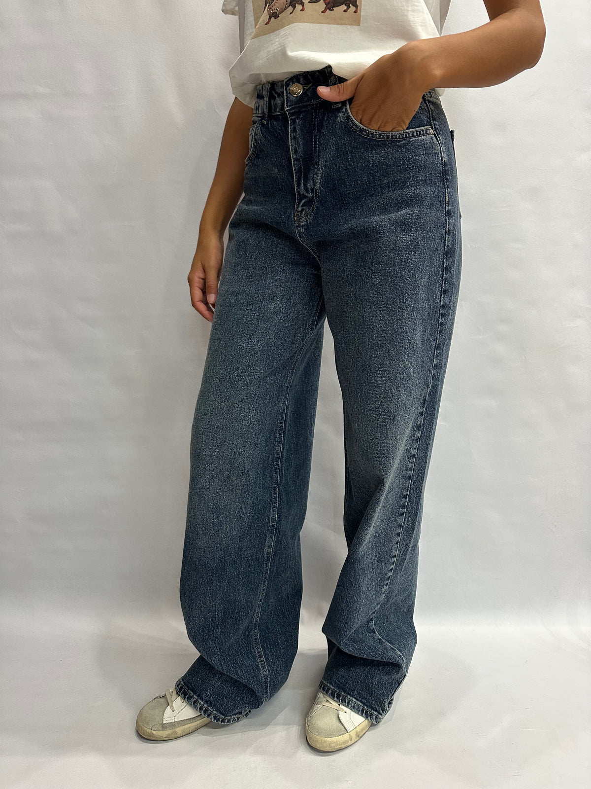 Jeans RINASCIMENTO sabbiato gamba morbida - COD: CFC0130489003