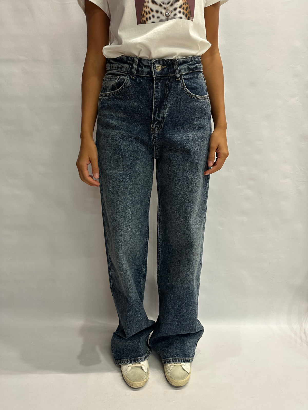 Jeans RINASCIMENTO sabbiato gamba morbida - COD: CFC0130489003