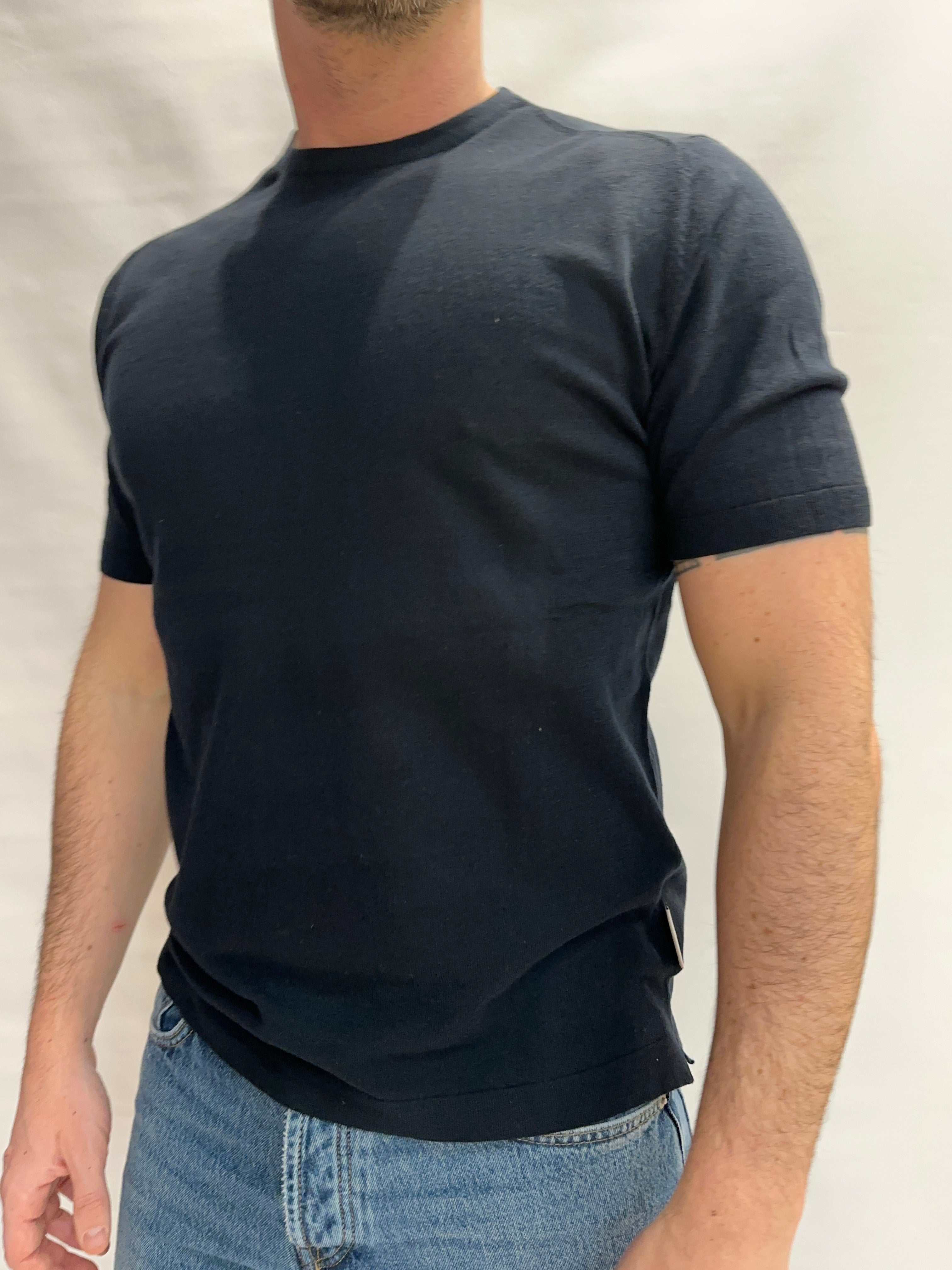 T Shirt in maglia BERNA in Cotone leggerissimo, manica corta - Cod: 26104678
