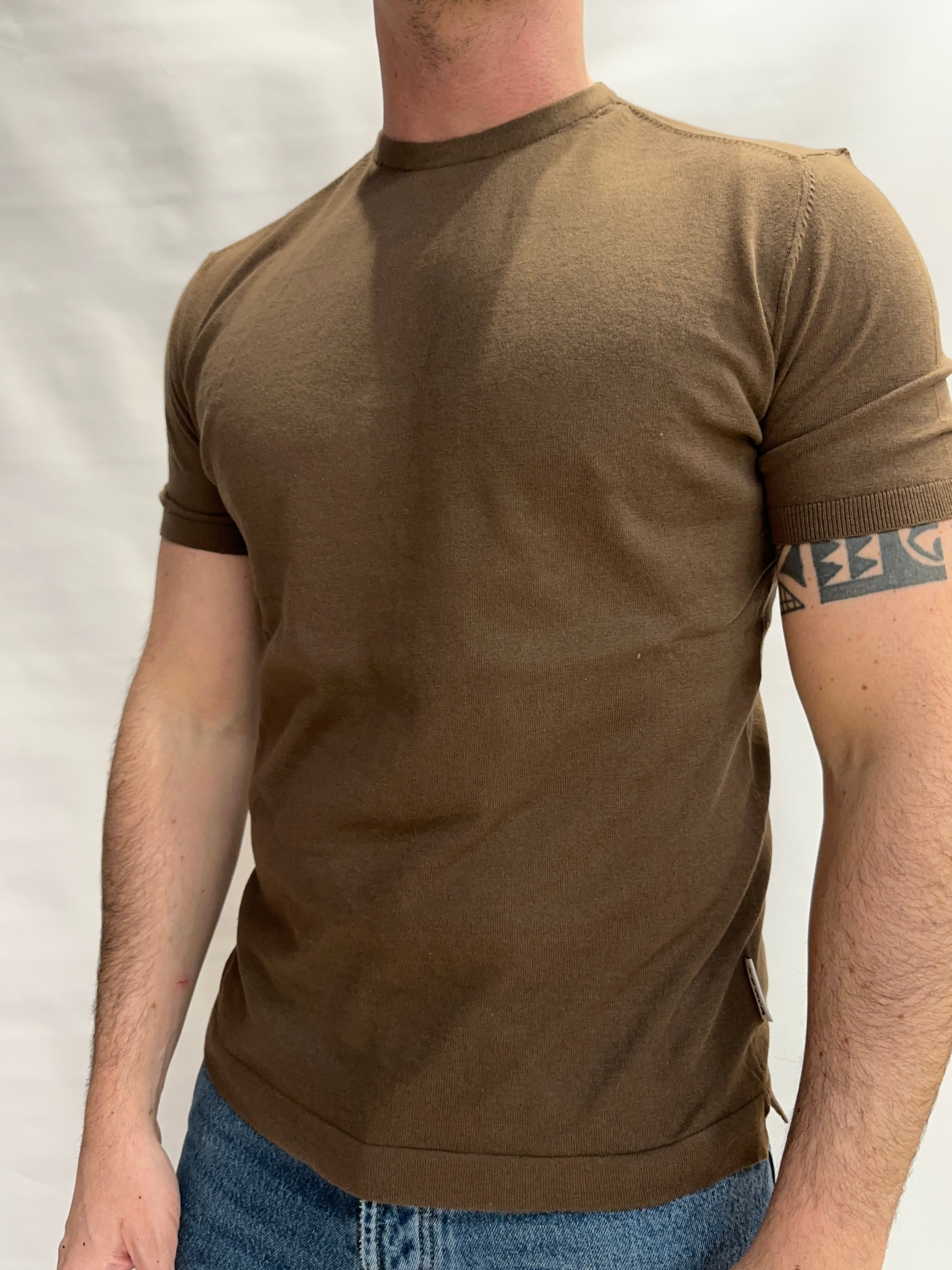 T Shirt in maglia BERNA in Cotone leggerissimo, manica corta - Cod: 261046696