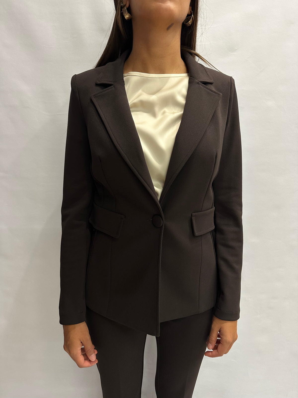 Coordinato RINASCIMENTO (MARRONE) in crêpe , COD: CFC0130163003 e CFC0130165003