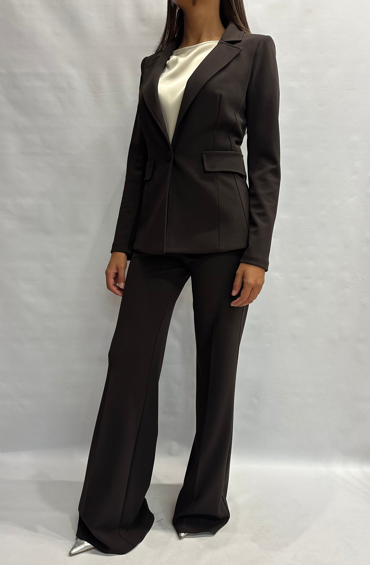 Coordinato RINASCIMENTO (MARRONE) in crêpe , COD: CFC0130163003 e CFC0130165003