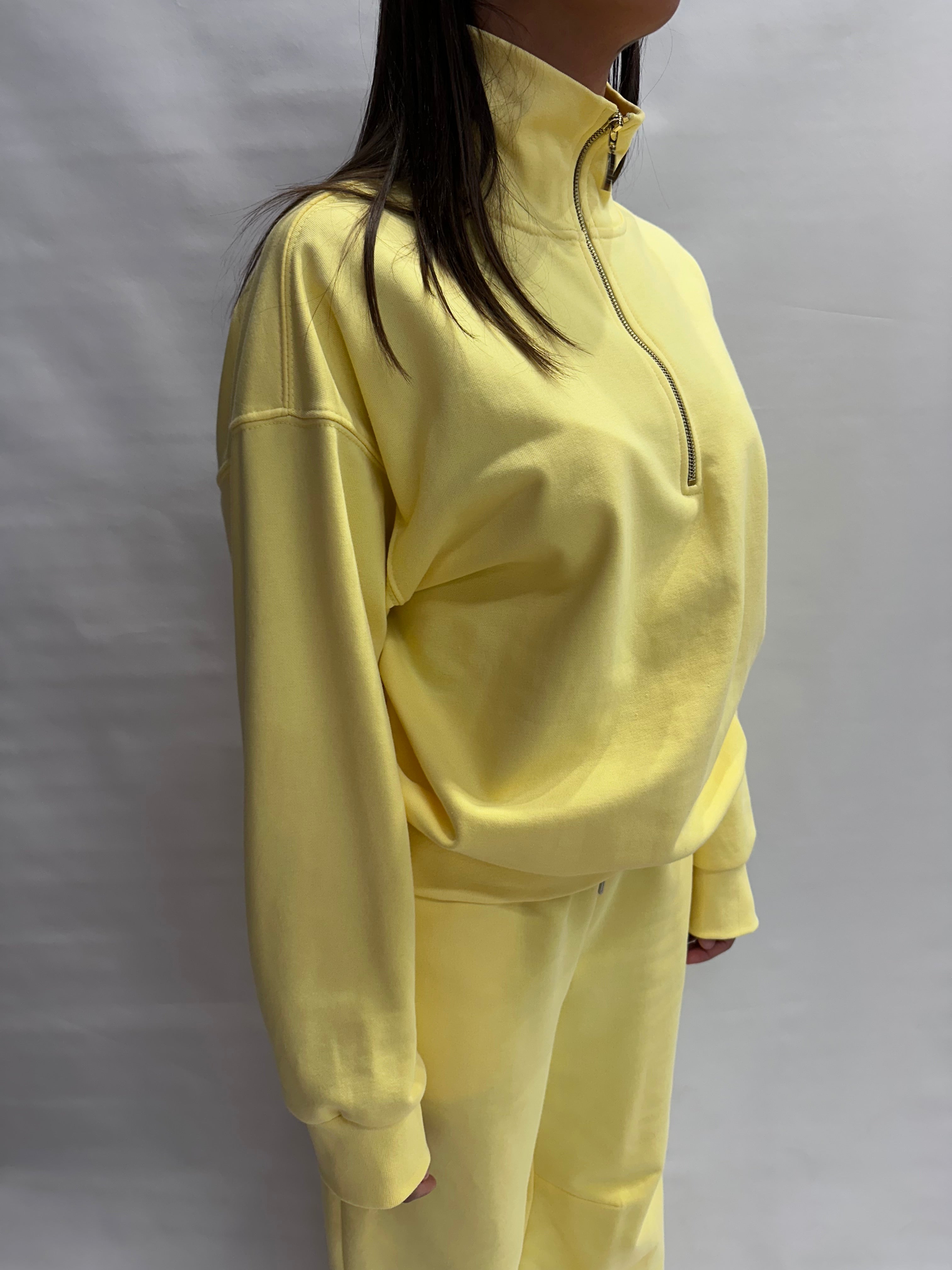 Felpa TENSIONE IN con zip parziale disponibile anche con pantalone in coordinato COD: 26M3693