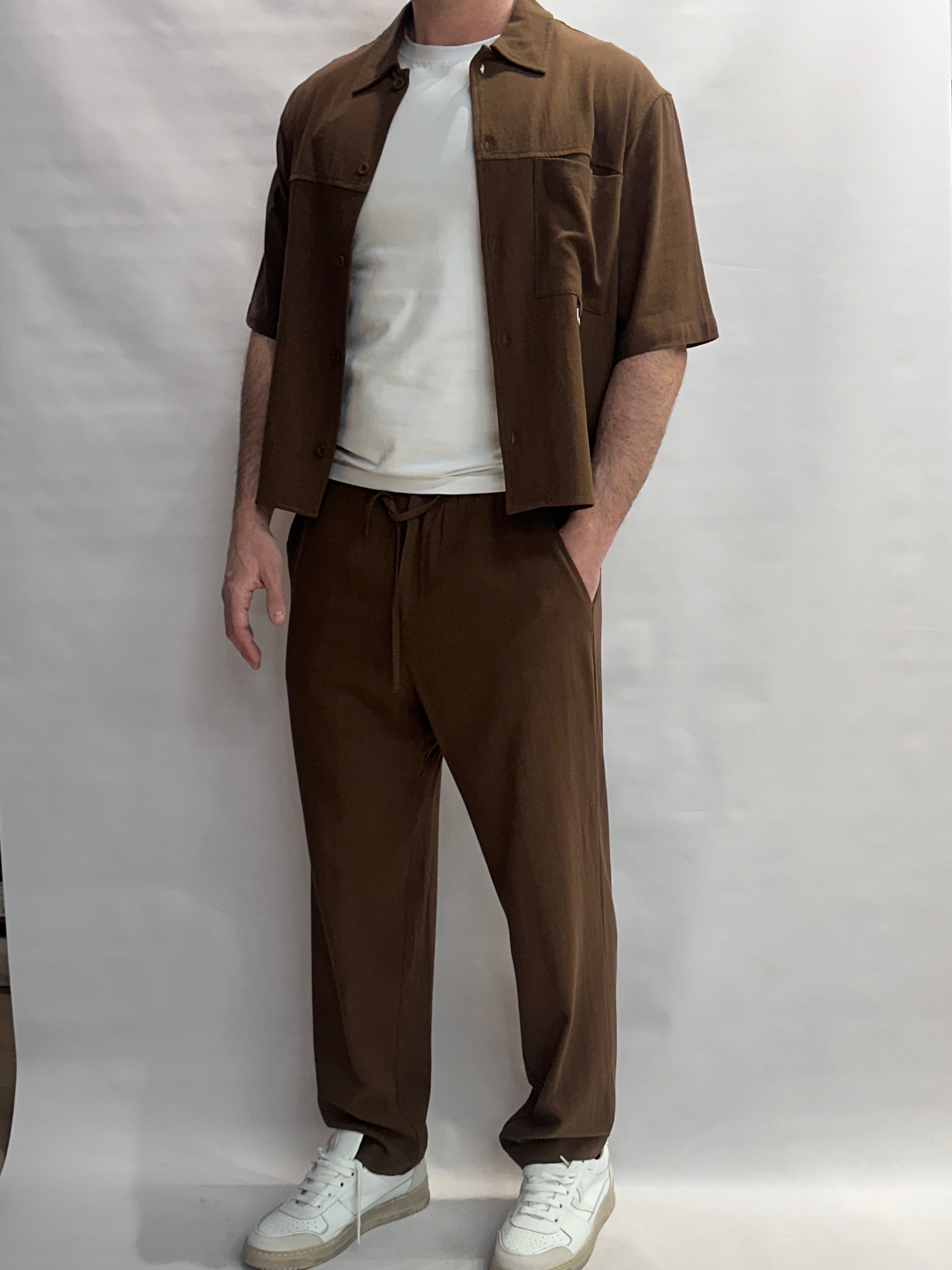 Camicia IMPERIAL cropped a manica corta disponibile anche con pantalone in coordinato - Cod: C87793XT15