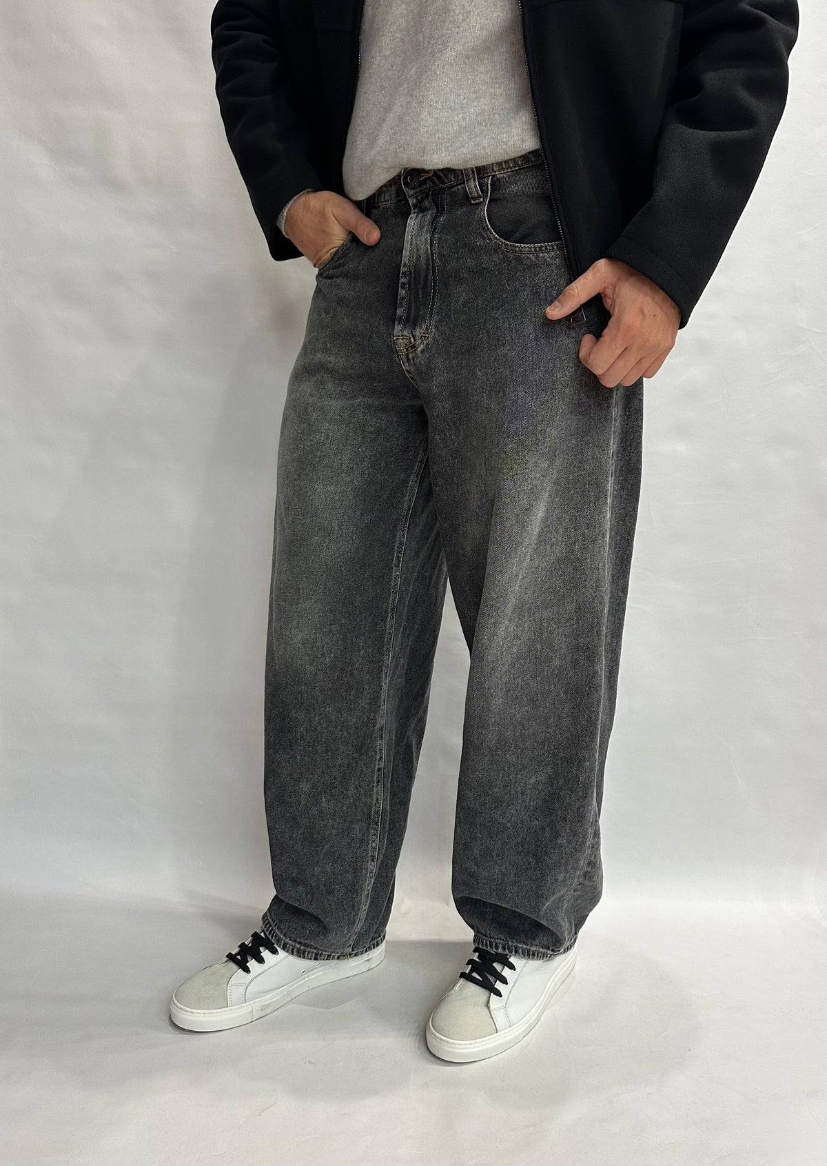 Jeans IMPERIAL 100% Cotone modello baggy, gamba rilassata, vita alta con lavaggio effetto vissuto - COD: PE8DMBDW5T