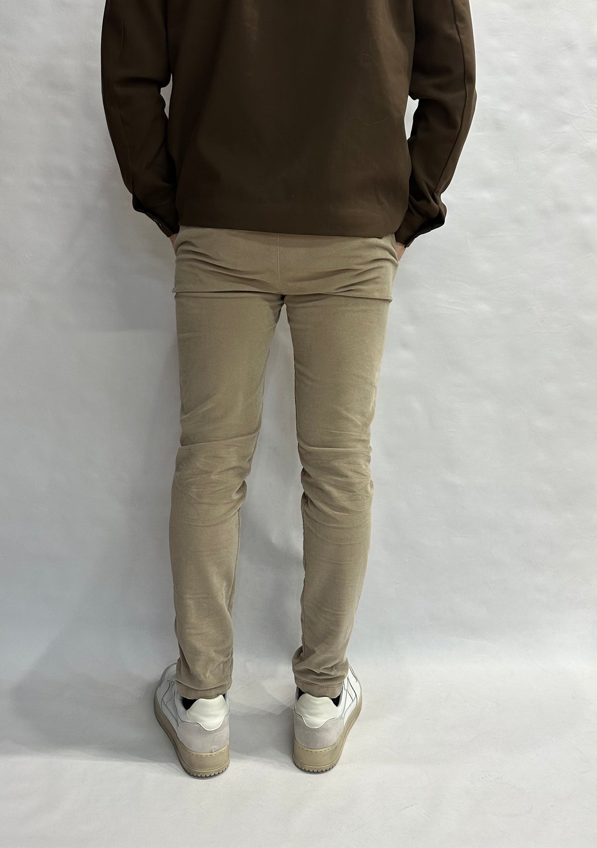 Pantalone BERNA modello chino in velluto armaturato - COD: 252136245