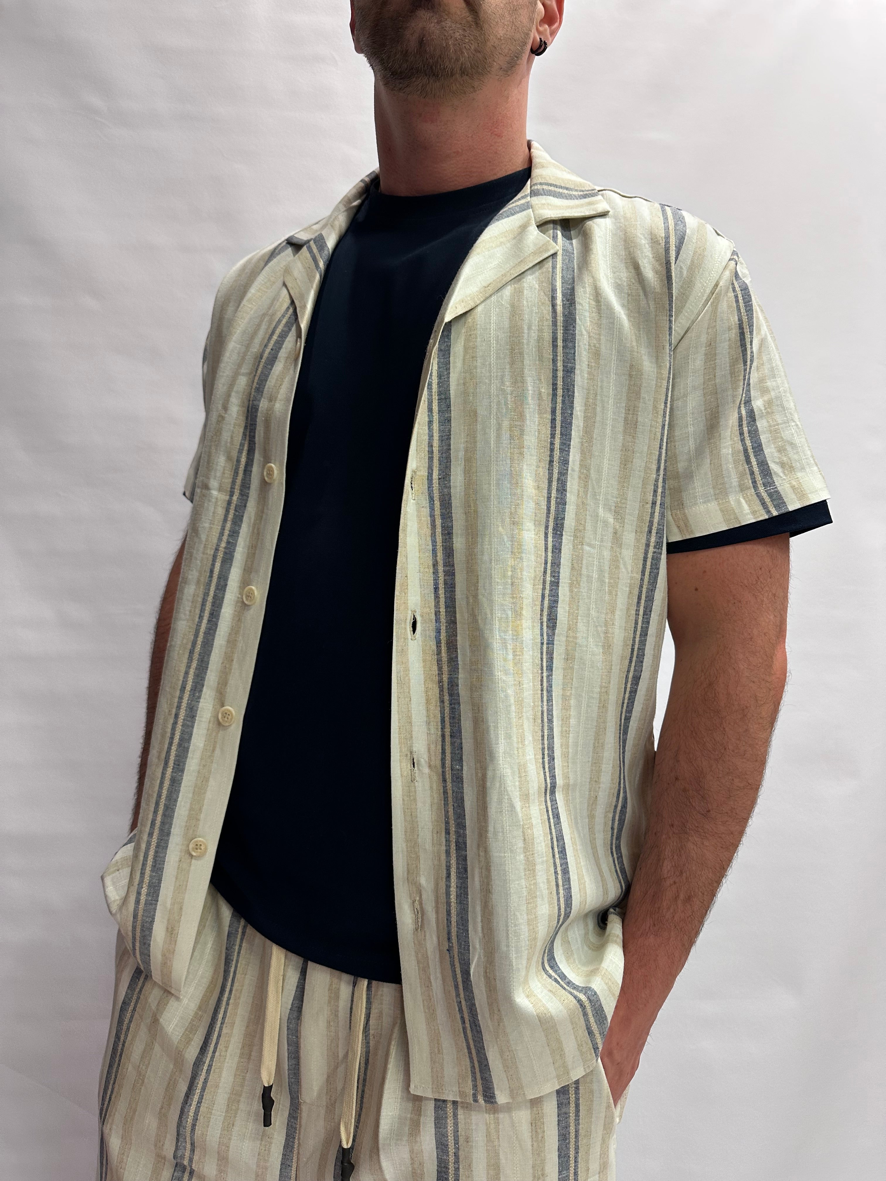 Coordinato BL11 leggero trama a righe irregolari, COD: 05BL26243 E 05BL26253