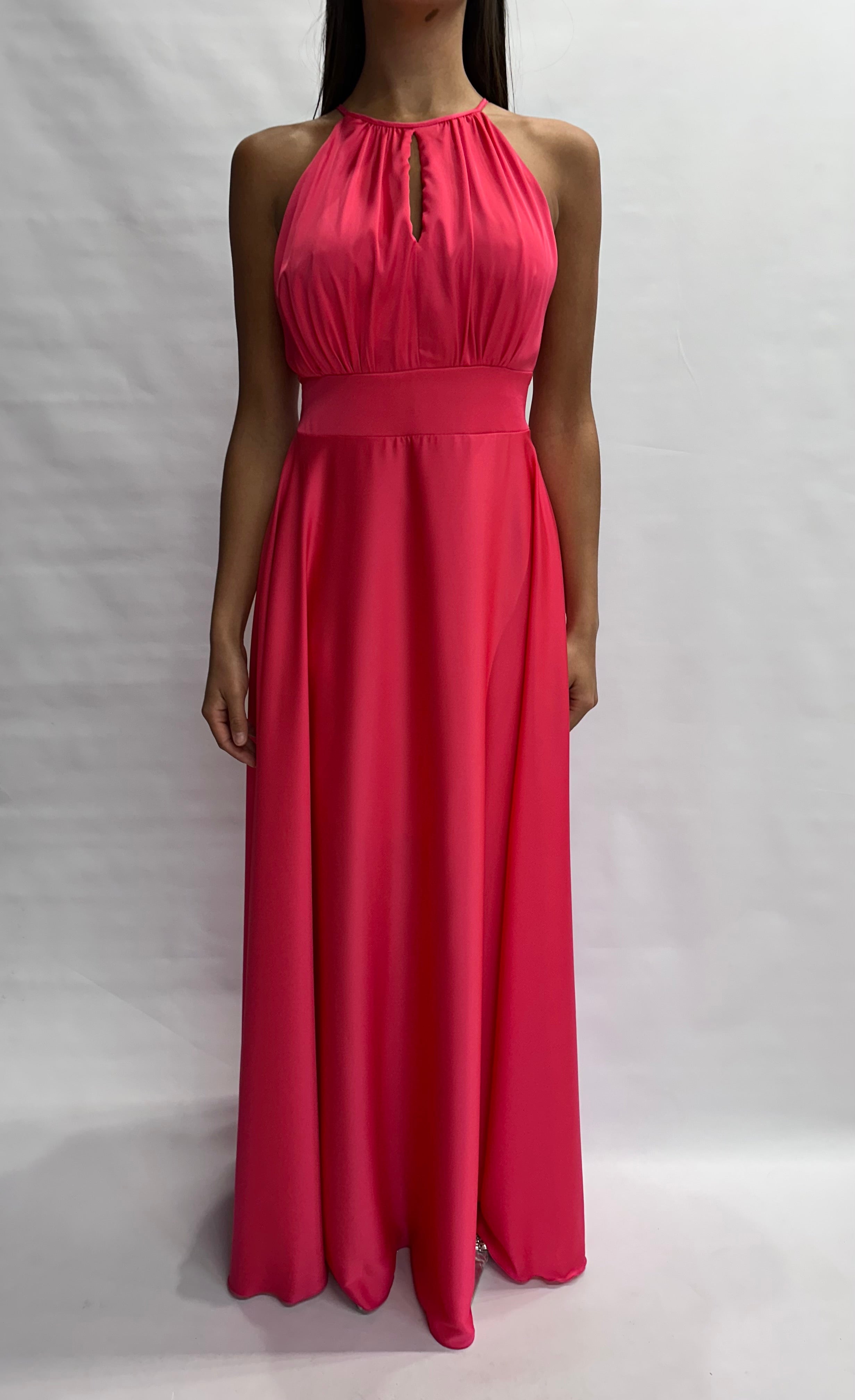 Abito RINASCIMENTO lungo in raso, con scollo all'americana - COD: CFC0129611003