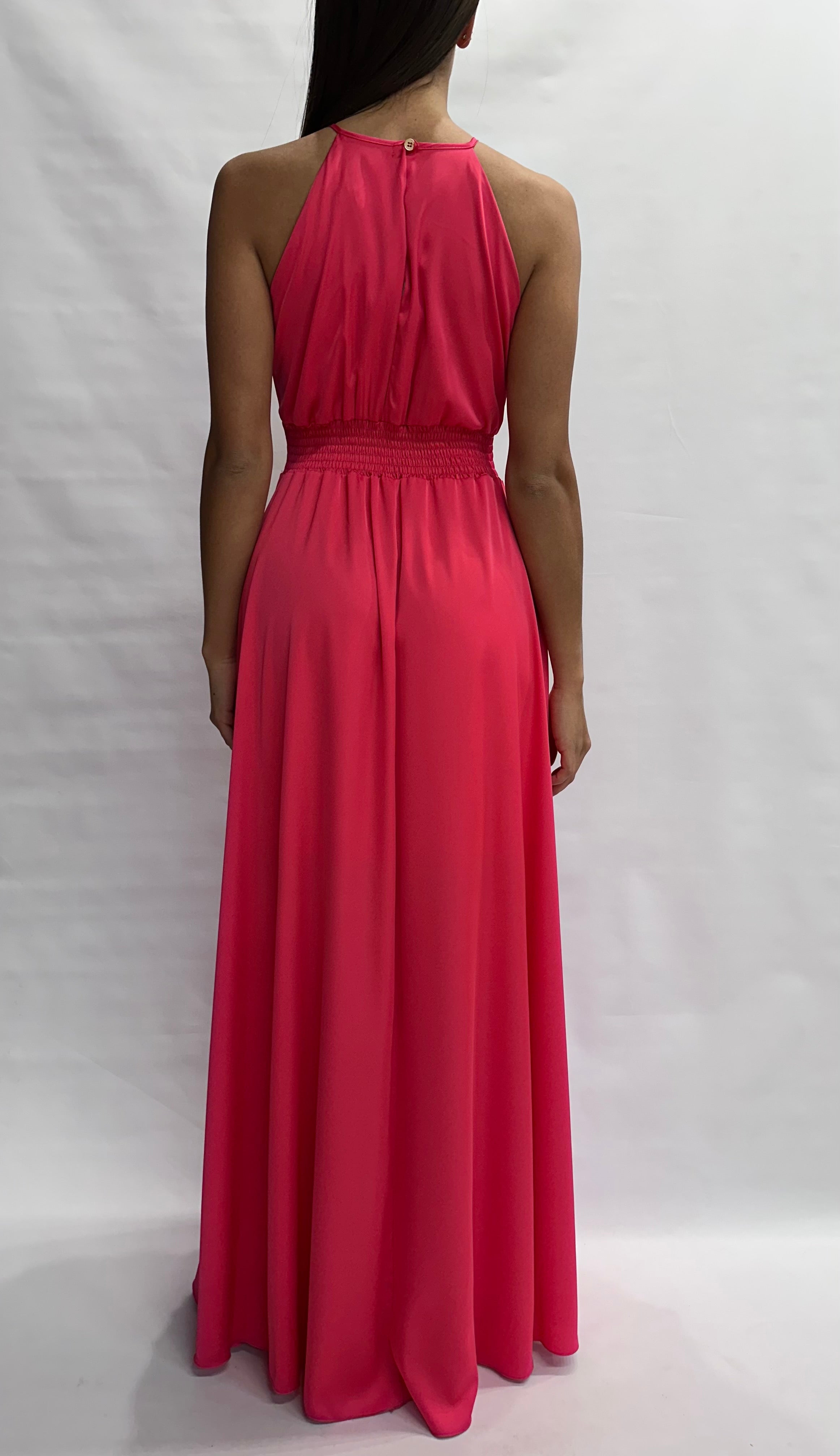 Abito RINASCIMENTO lungo in raso, con scollo all'americana - COD: CFC0129611003
