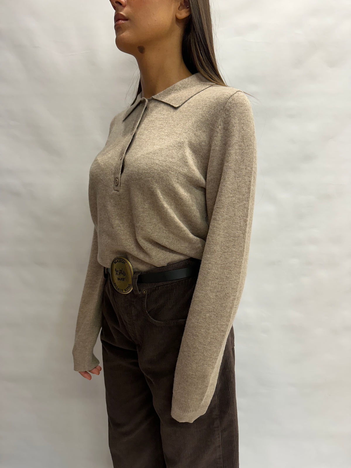 Polo TENSIONE IN 100% Lana a manica lunga - COD: WL1028