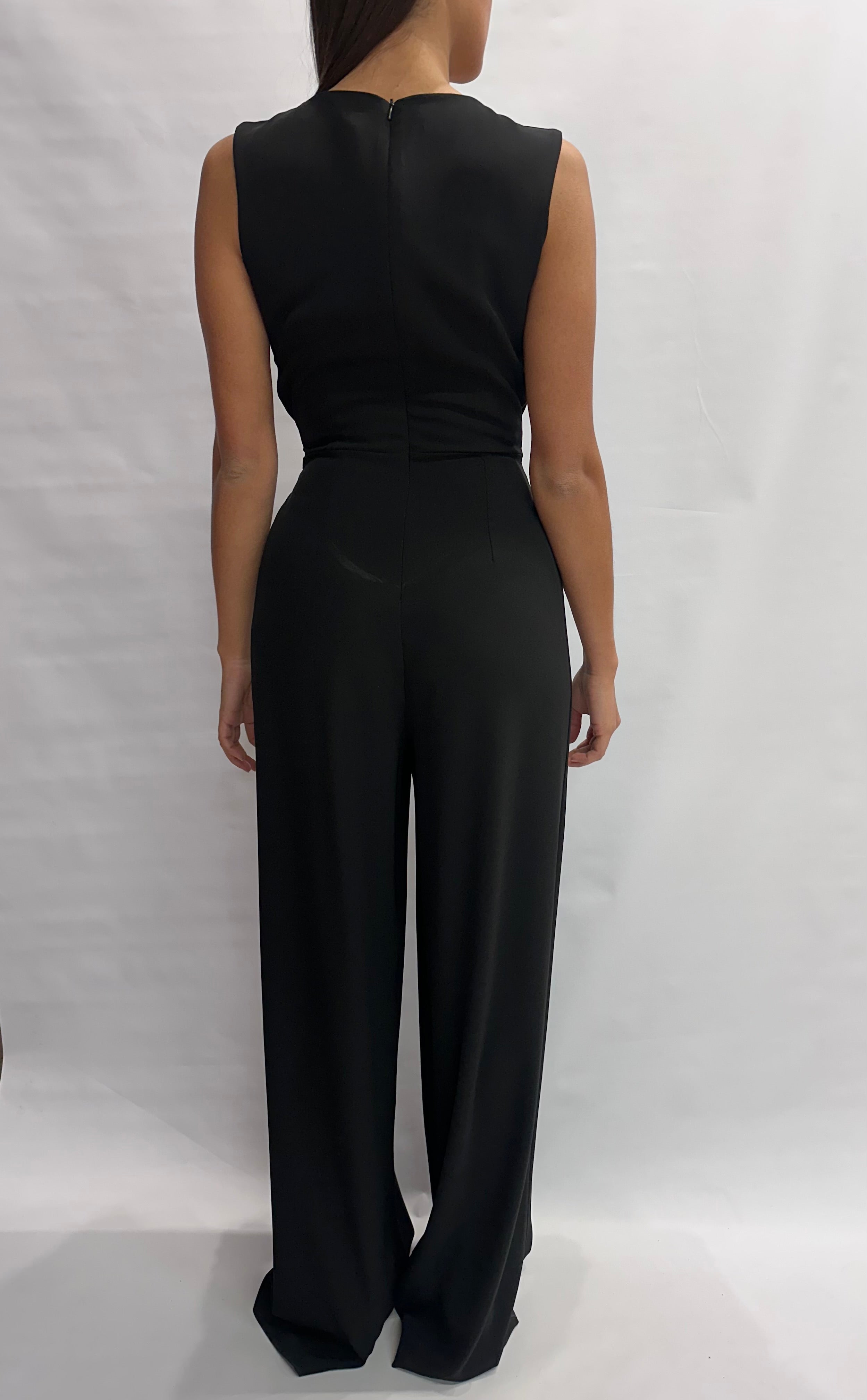 Tuta RINASCIMENTO lunga in fluido, con scollo a "V" e cintura in dotazione - COD: CFC0129243003