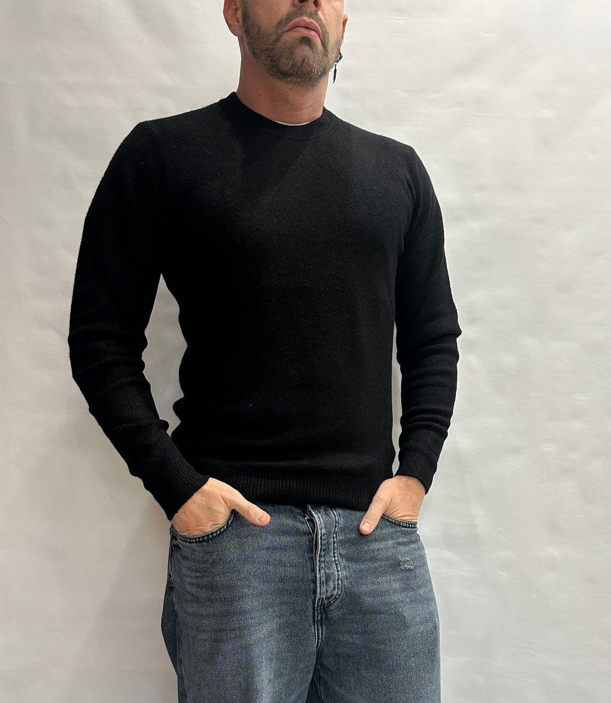 Maglione XAGON MAN girocollo, liscio e morbido al tatto, vestibilità asciutta elasticizzata, Cod: 248GR
