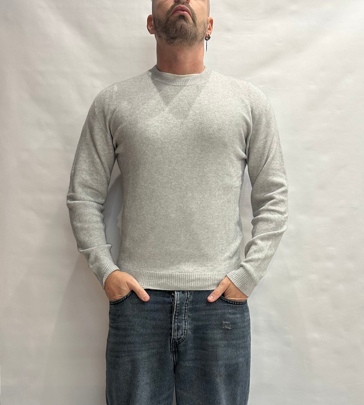 Maglione XAGON MAN girocollo, liscio e morbido al tatto, vestibilità asciutta elasticizzata, Cod: 248GR