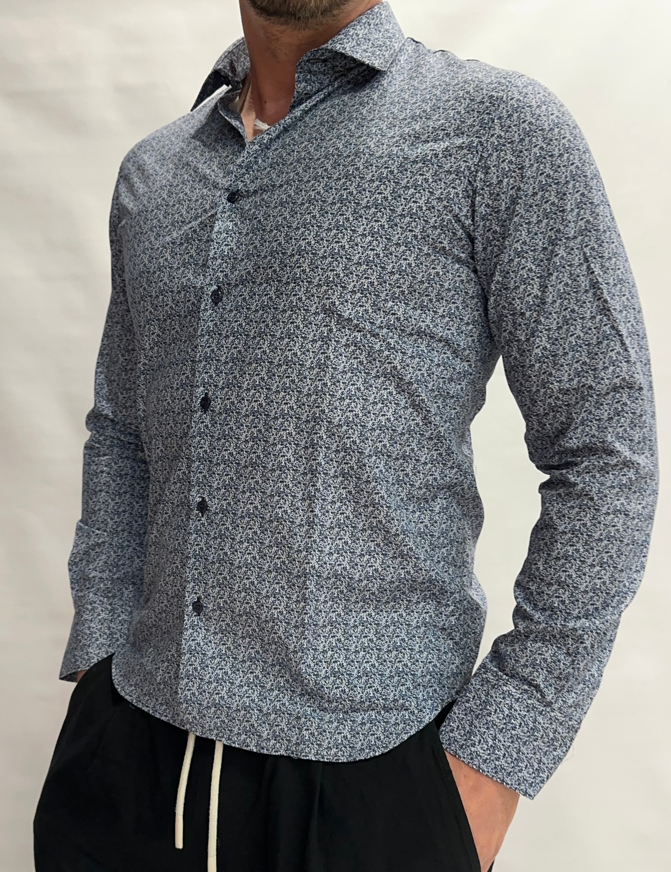 Camicia SL56 100% Cotone trama a piccole rose - Cod: GERA