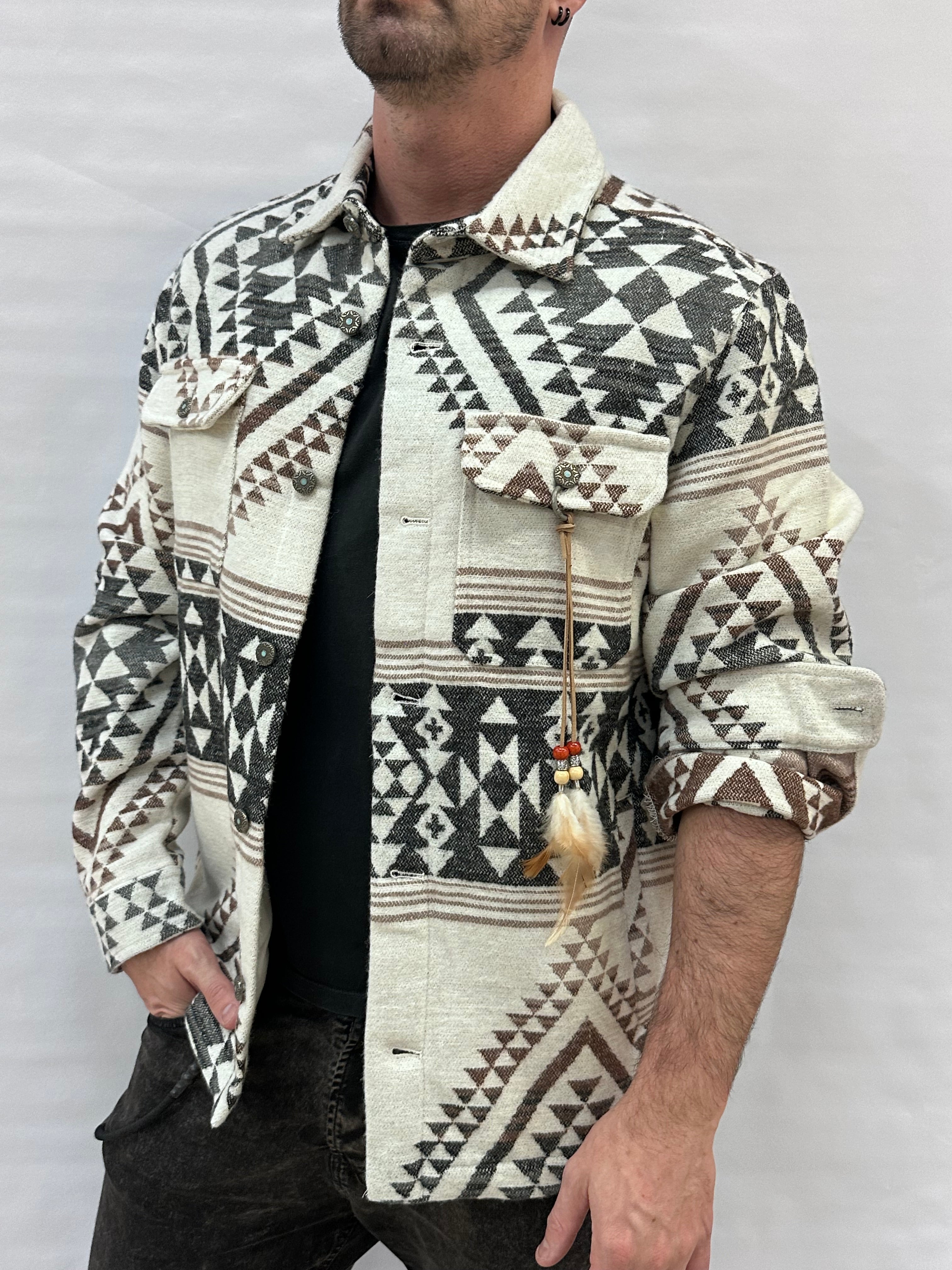 Camiciona/Sahariana BERNA con trama azteca - Cod: 25229030