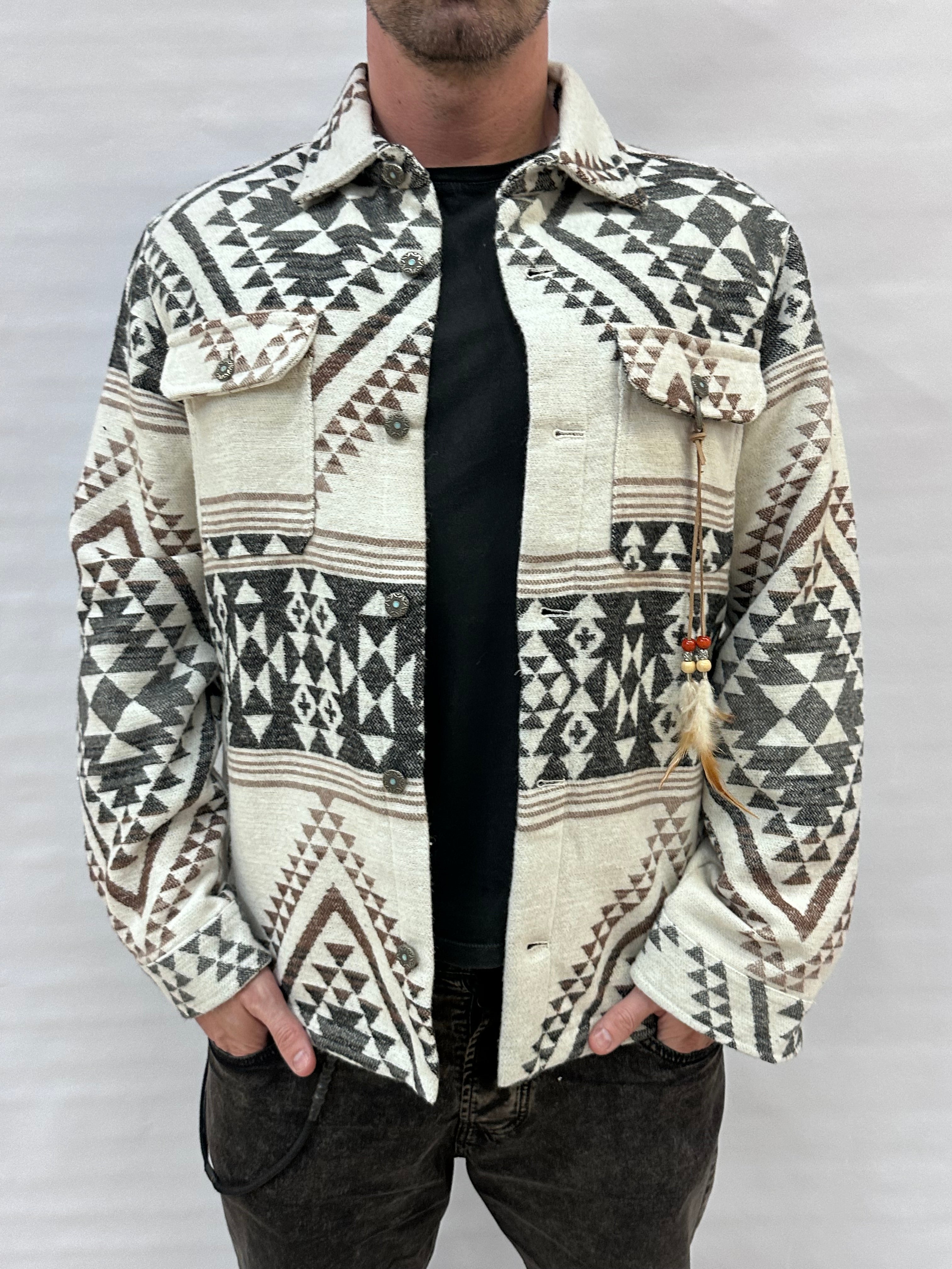 Camiciona/Sahariana BERNA con trama azteca - Cod: 25229030