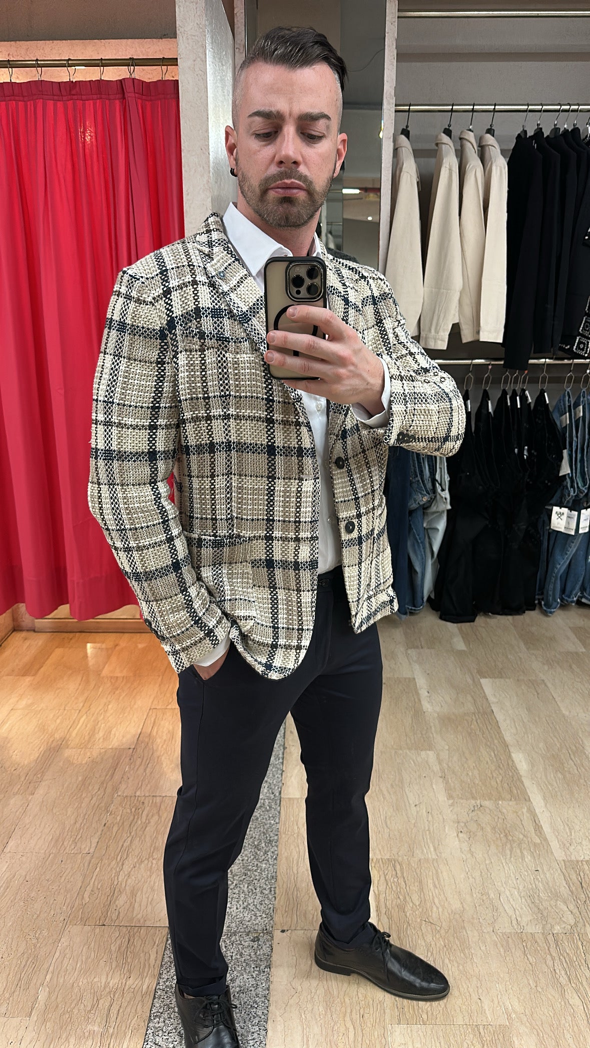 Spezzato XAGON MAN composto da giacca a quadri e pantalone Blu, COD: PBARBA e 1PCIM03