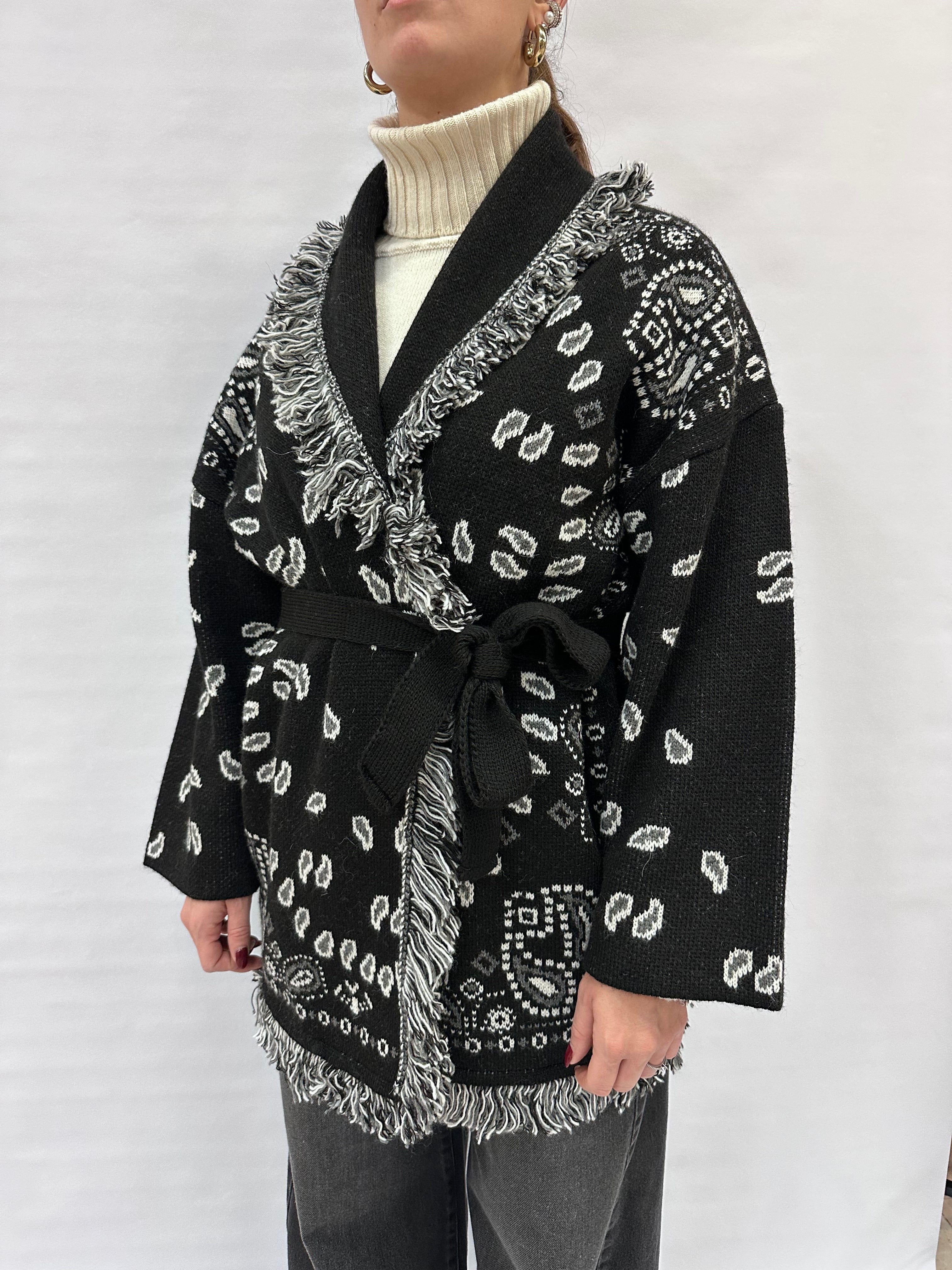 Cardigan TENSIONE IN trama Azteca - COD: W5HMG38A400