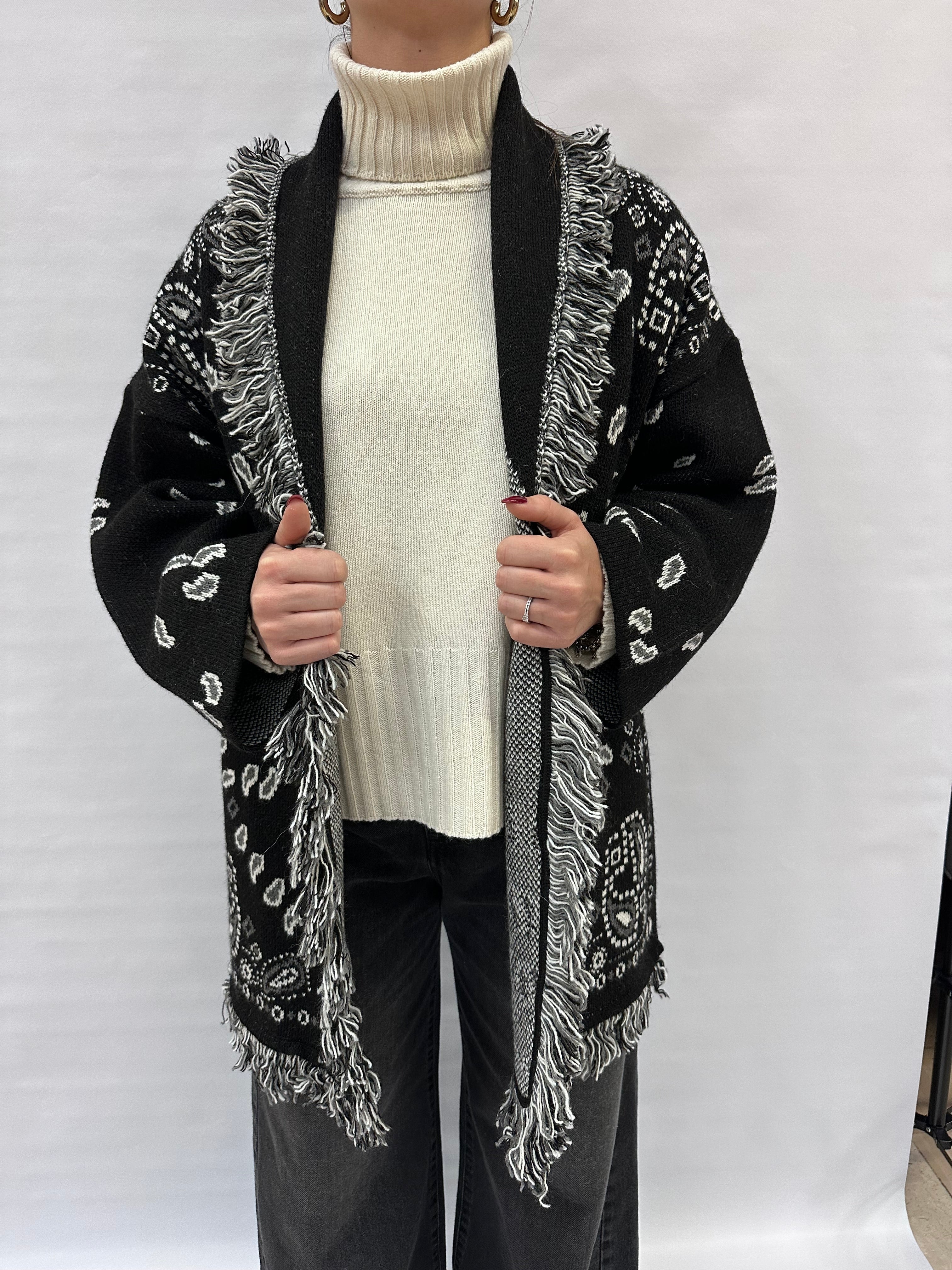 Cardigan TENSIONE IN trama Azteca - COD: W5HMG38A400