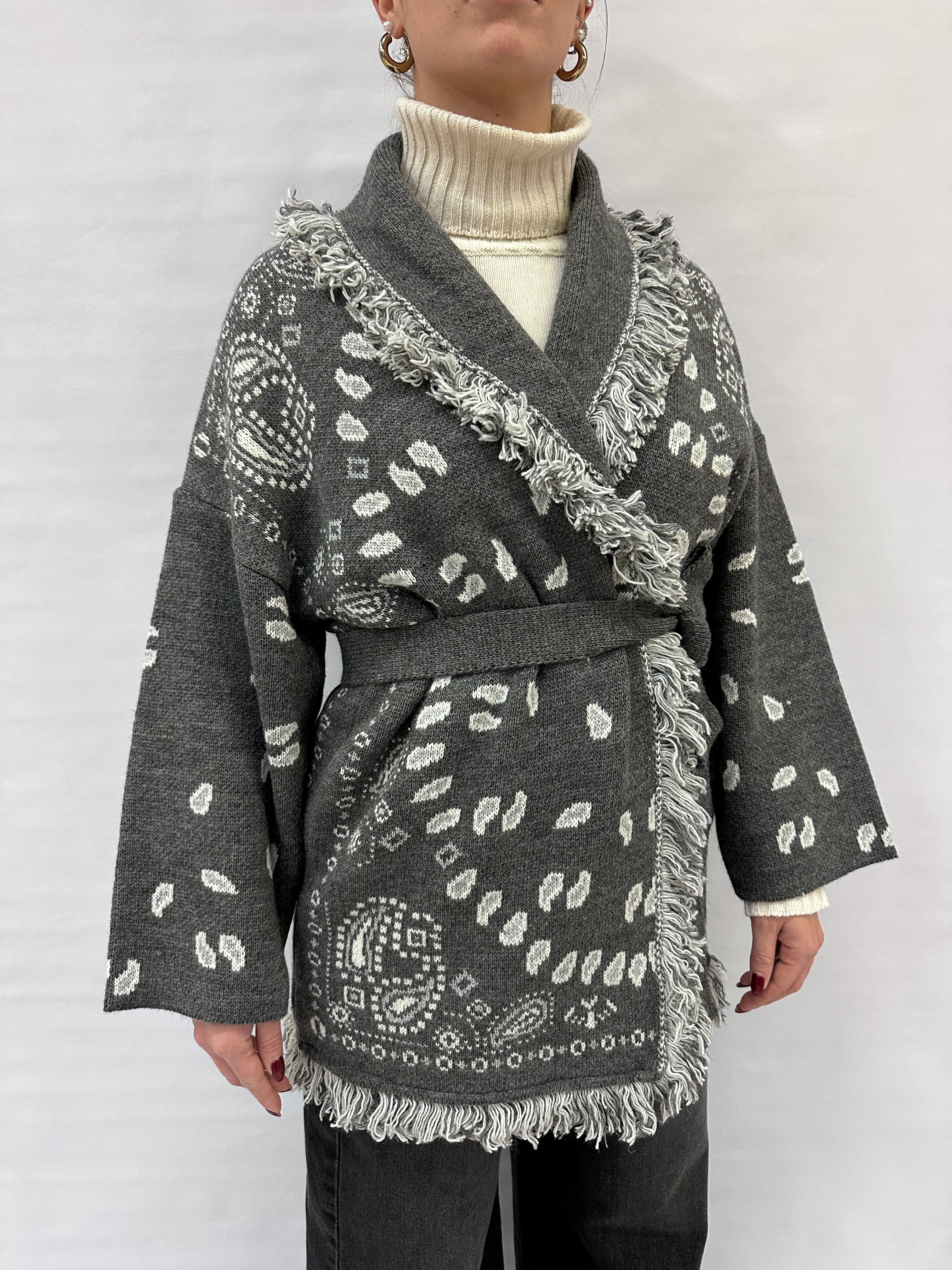 Cardigan TENSIONE IN trama Azteca - COD: W5HMG38A400