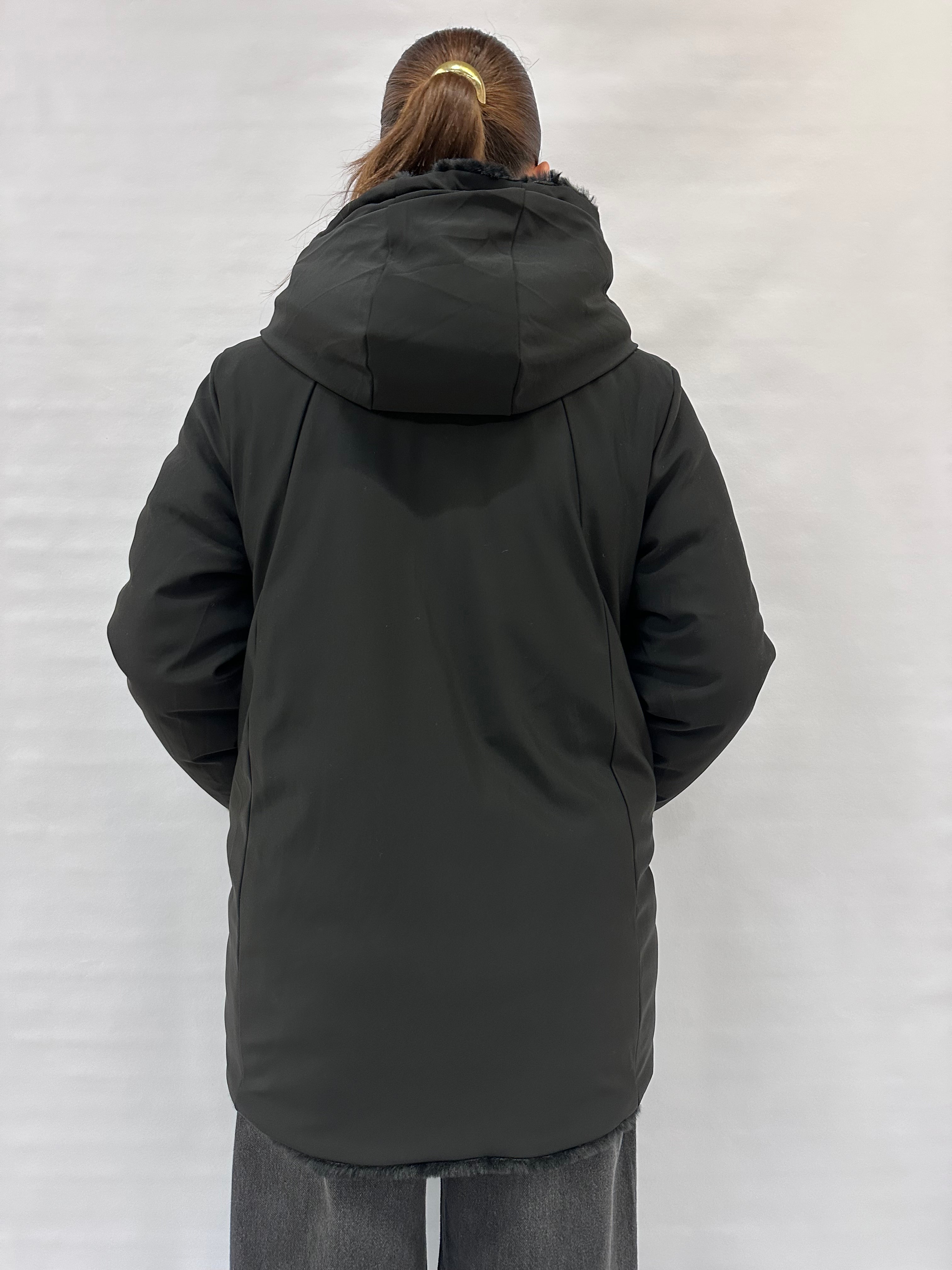 Parka COXI MODA reversibile a pelliccia ecologica - COD: parka
