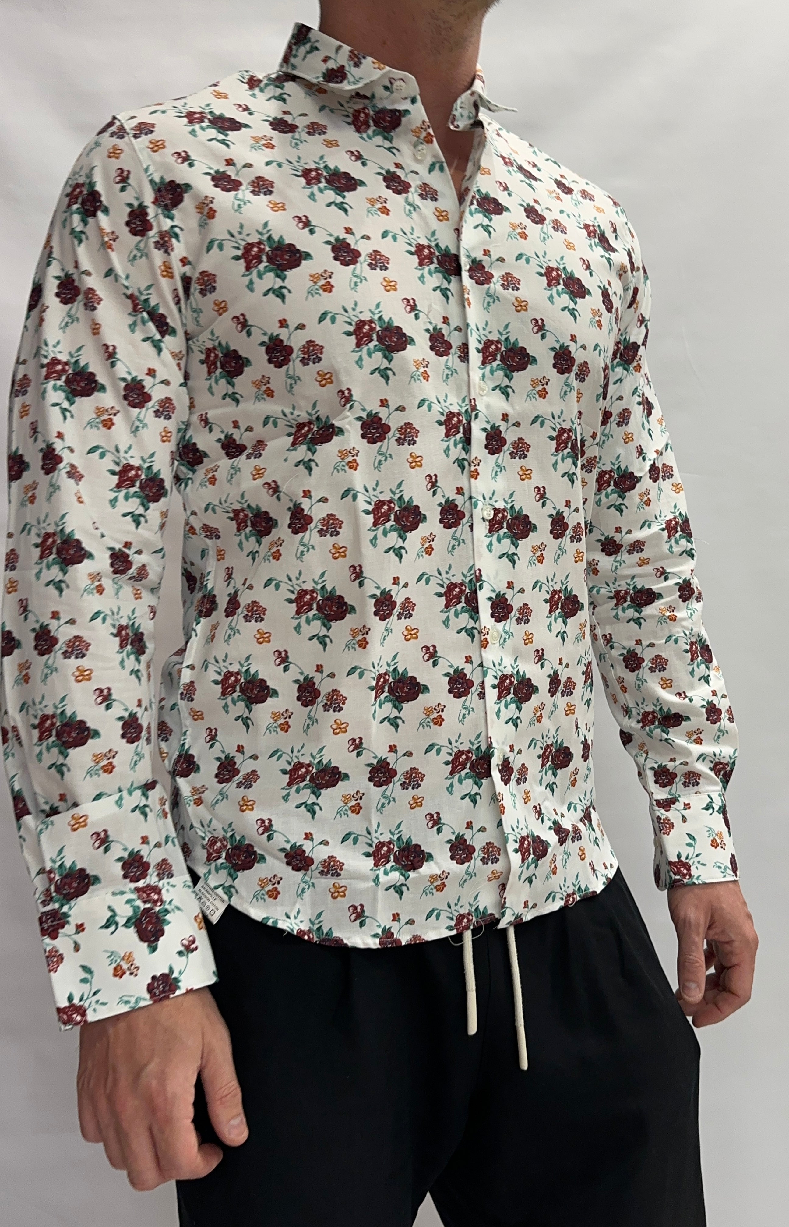 Camicia SL56 100% Cotone trama a piccole rose - Cod: CART54