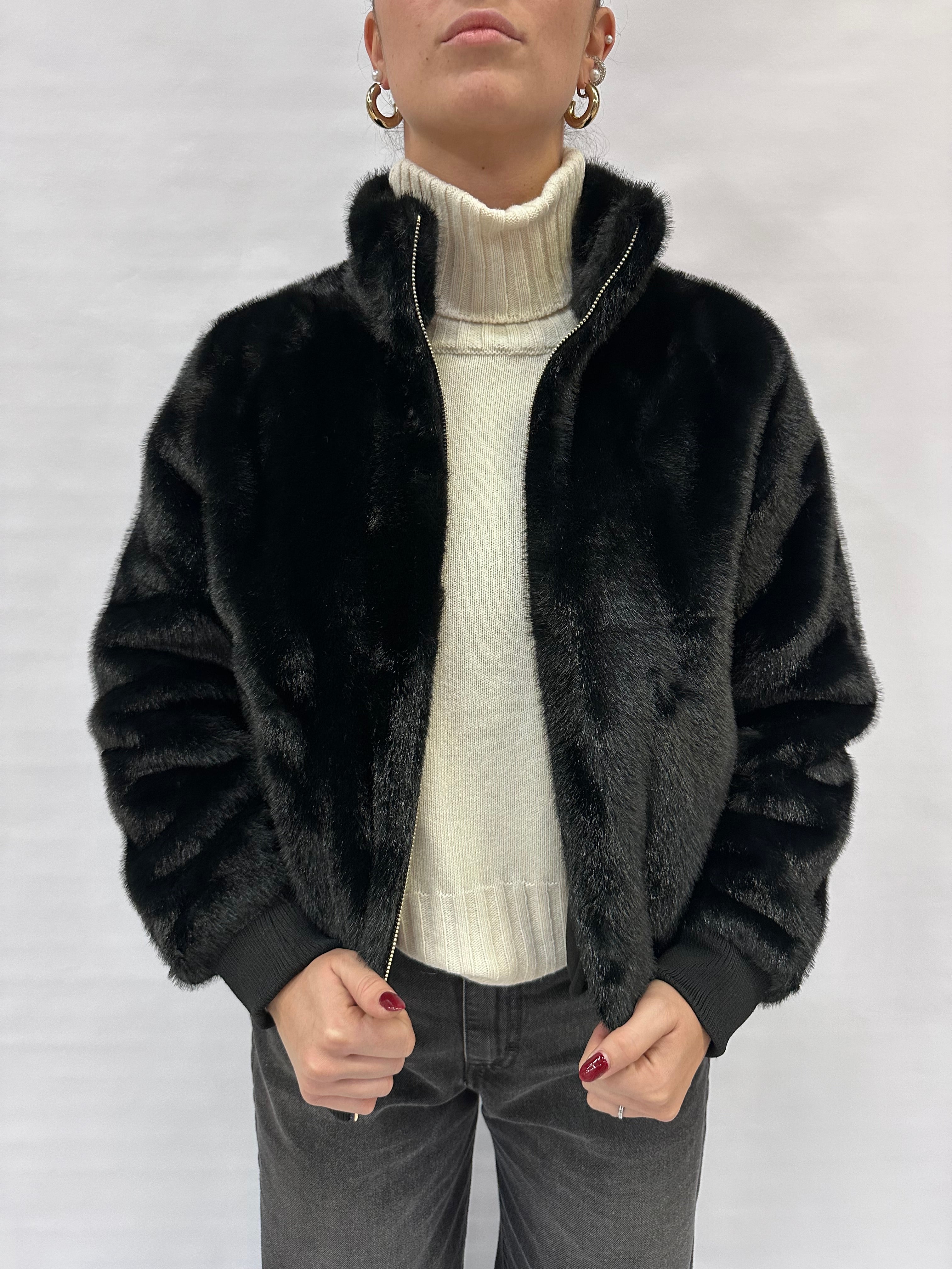 Bomber RINASCIMENTO in Pelliccia ecologica - COD: CFC0122227003