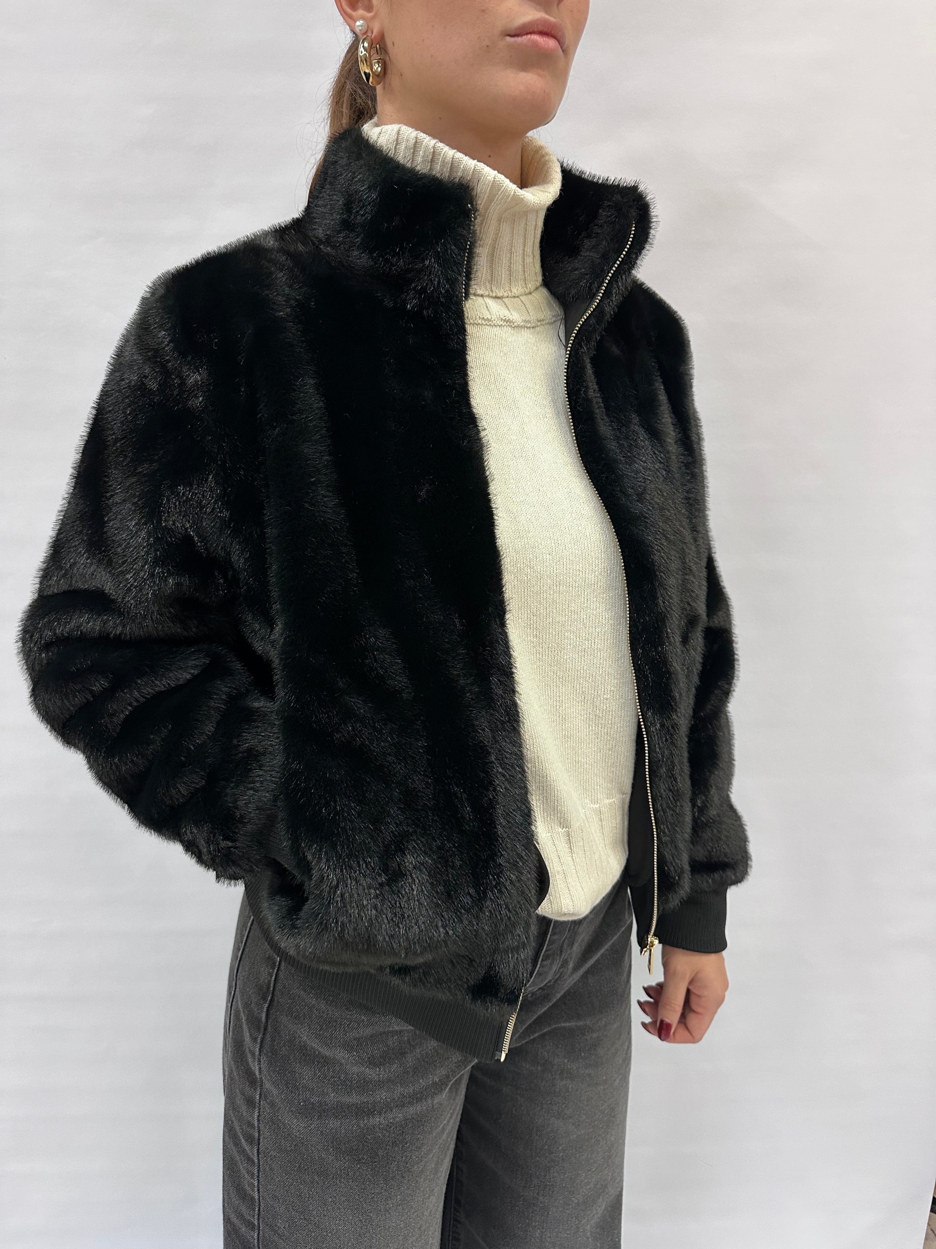 Bomber RINASCIMENTO in Pelliccia ecologica - COD: CFC0122227003