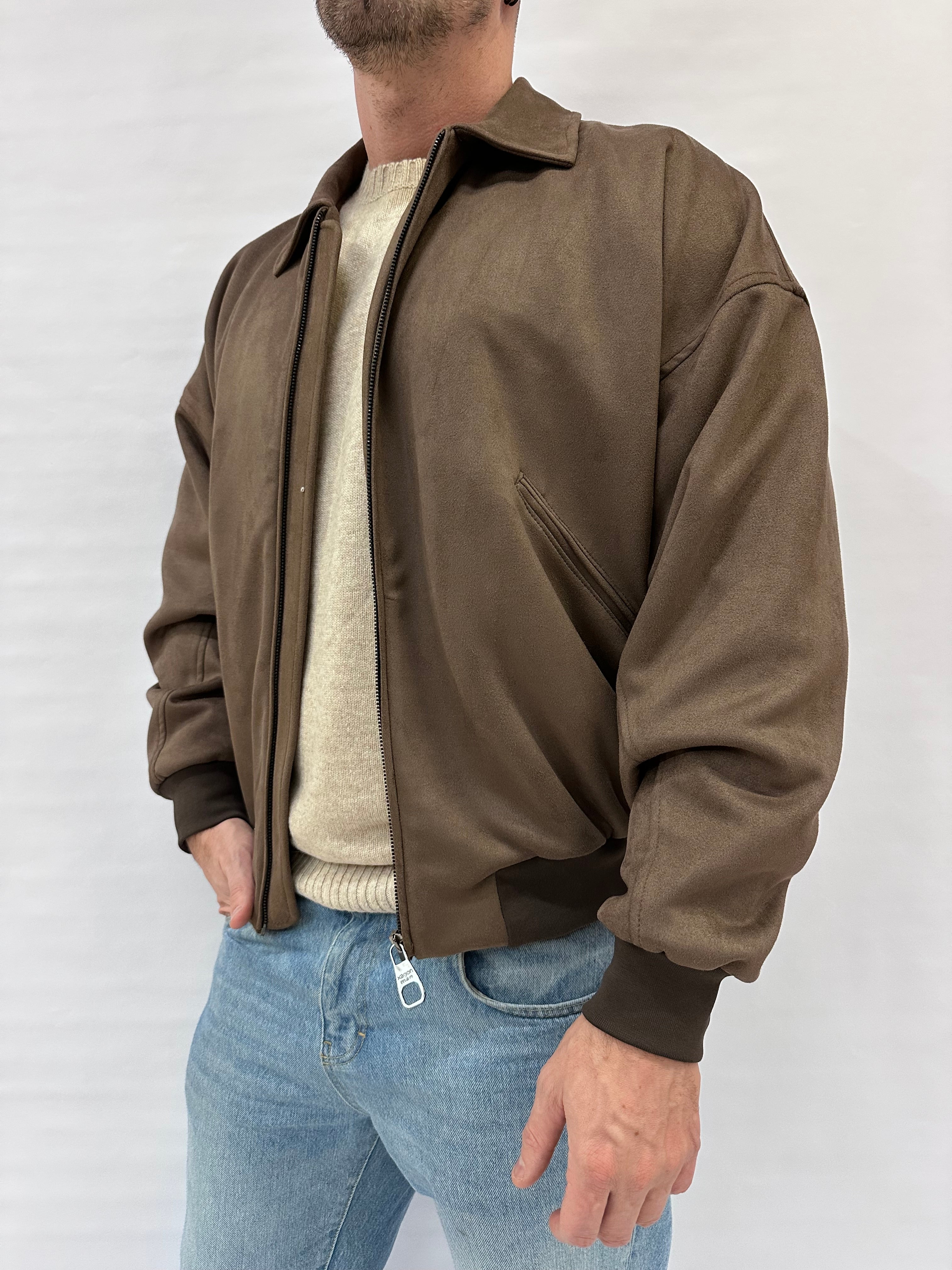 Bomber XAGON MAN in ecopelle scamosciata - Cod: ZUGB35