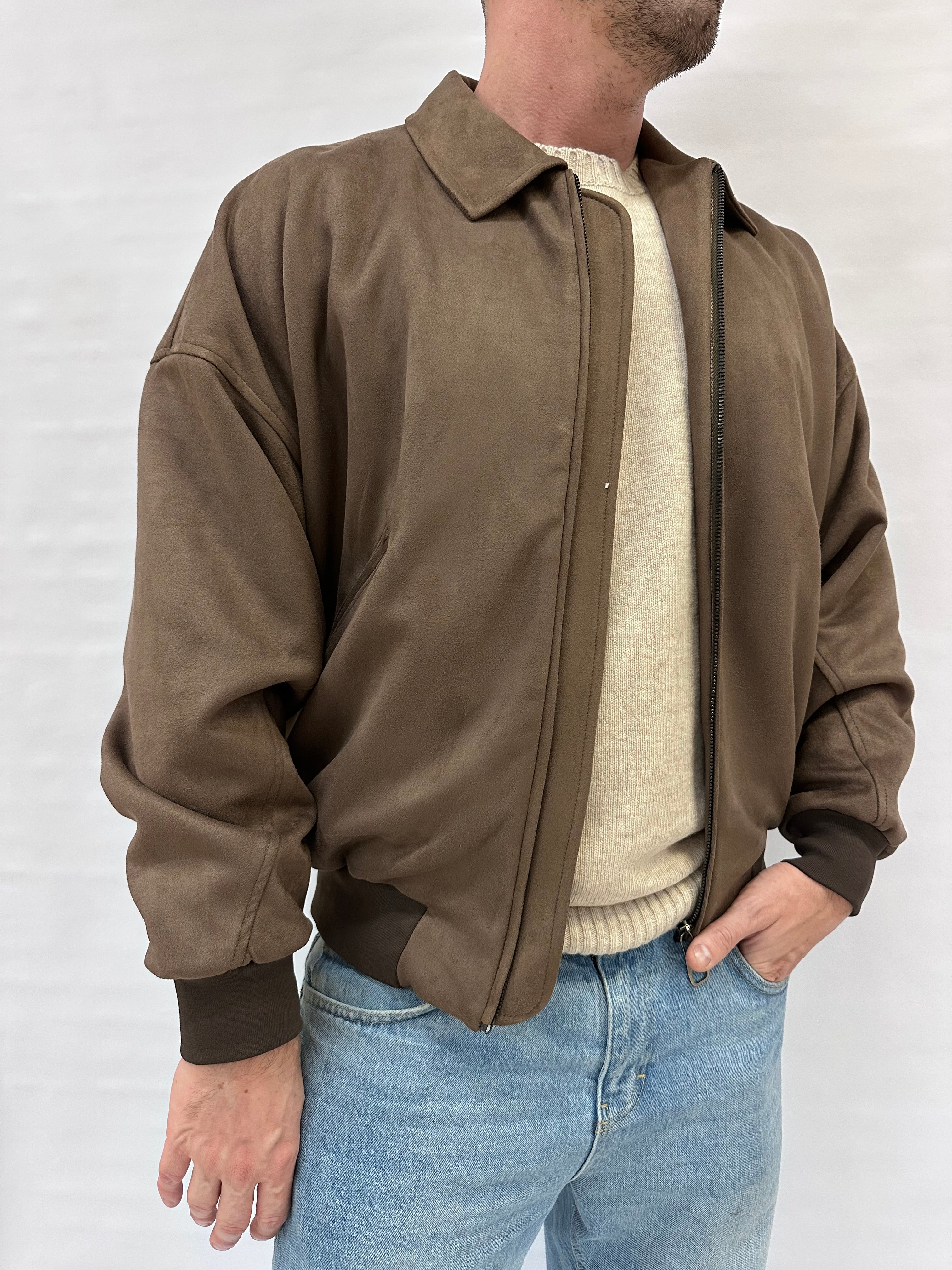 Bomber XAGON MAN in ecopelle scamosciata - Cod: ZUGB35