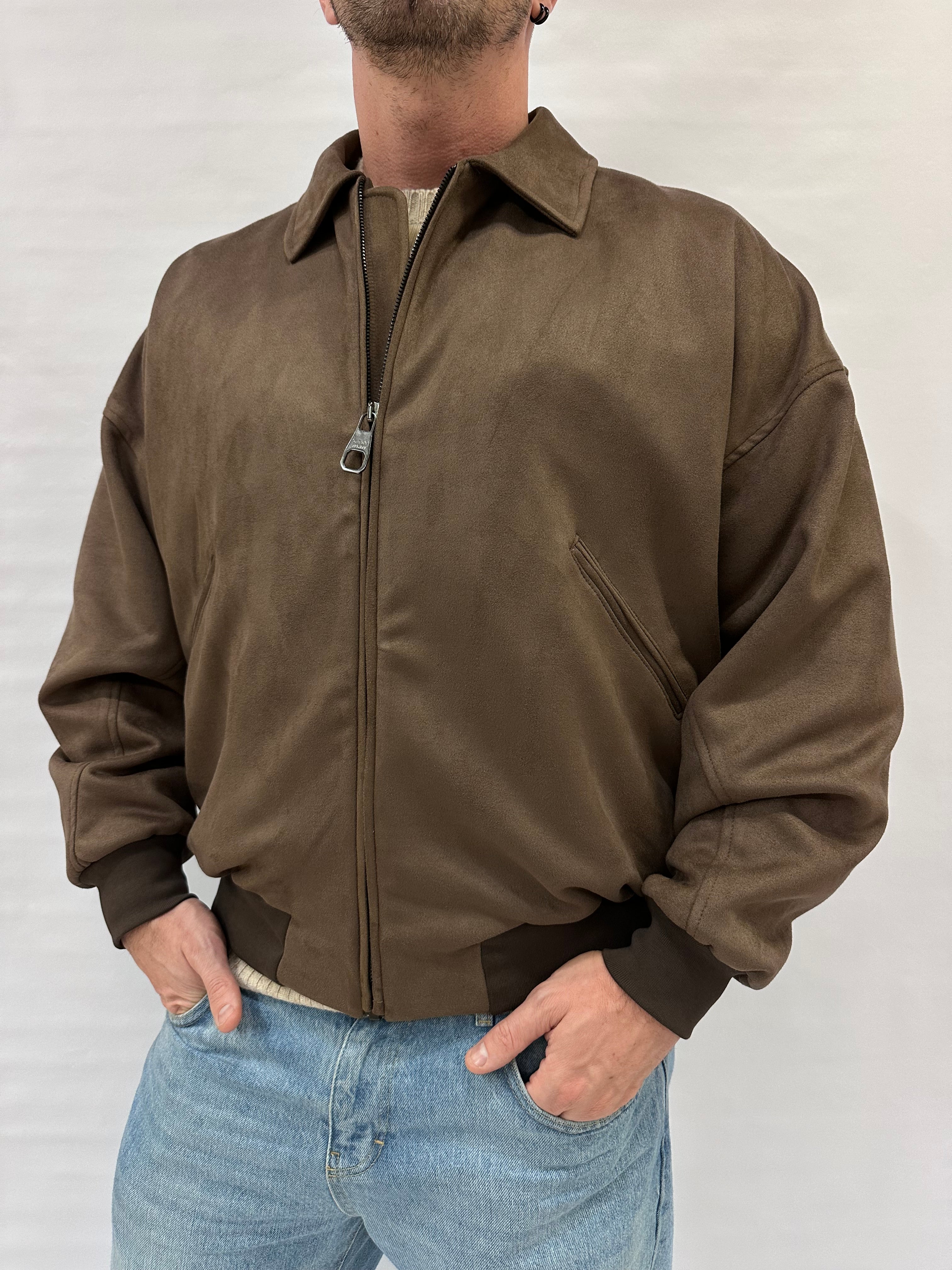 Bomber XAGON MAN in ecopelle scamosciata - Cod: ZUGB35