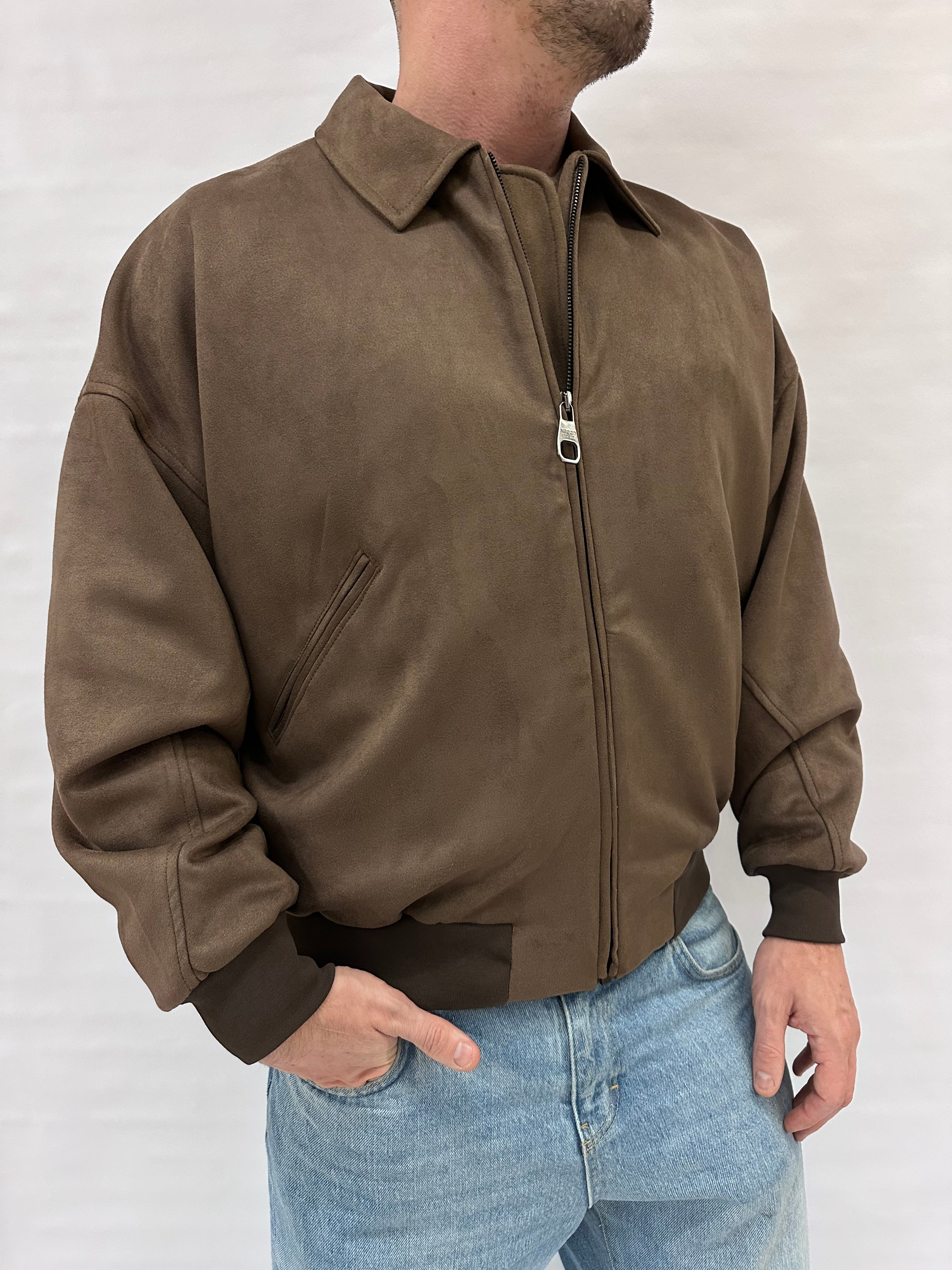 Bomber XAGON MAN in ecopelle scamosciata - Cod: ZUGB35