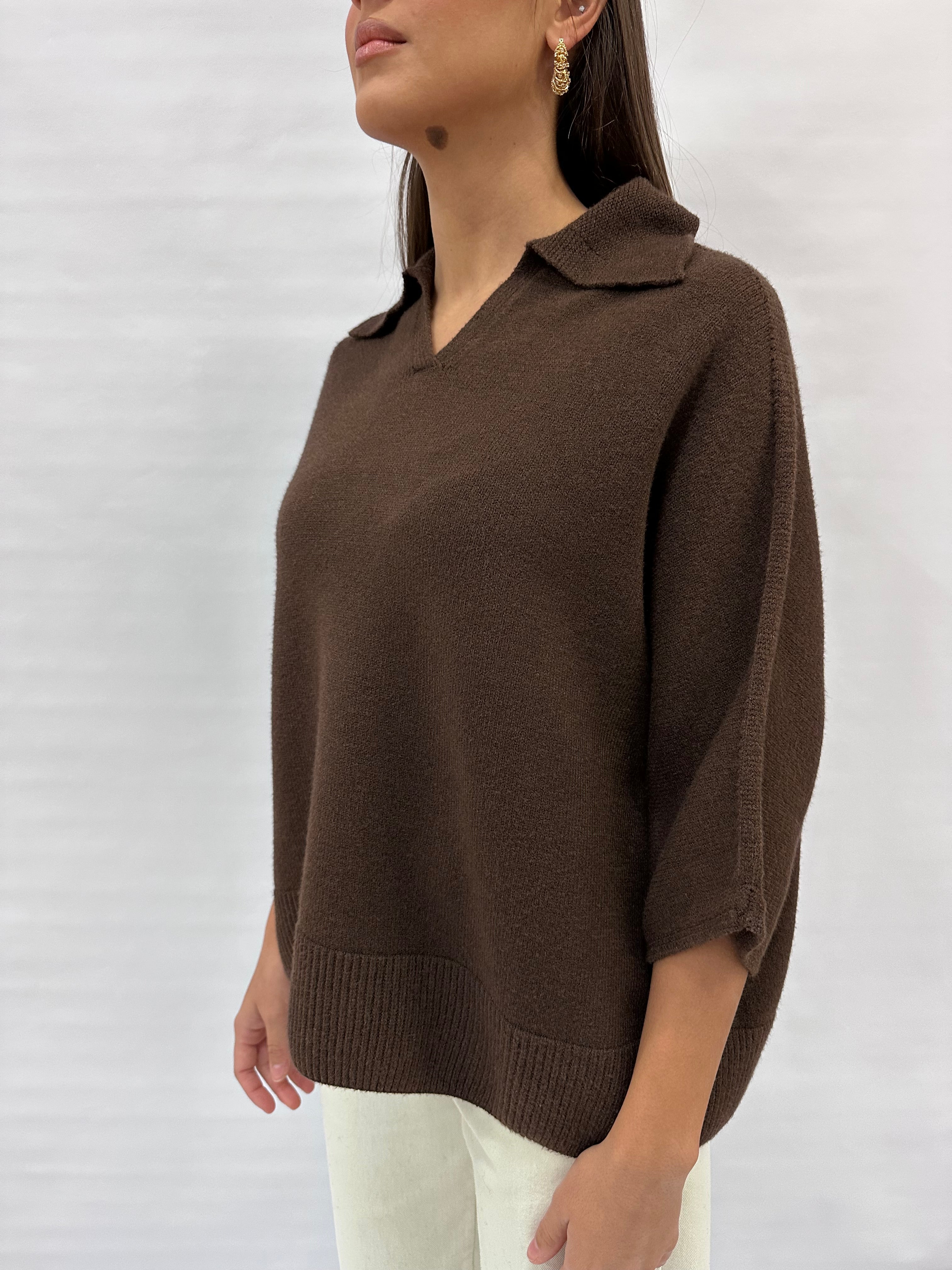 Polo TENSIONE IN Oversize manica 3/4 , COD: D80886