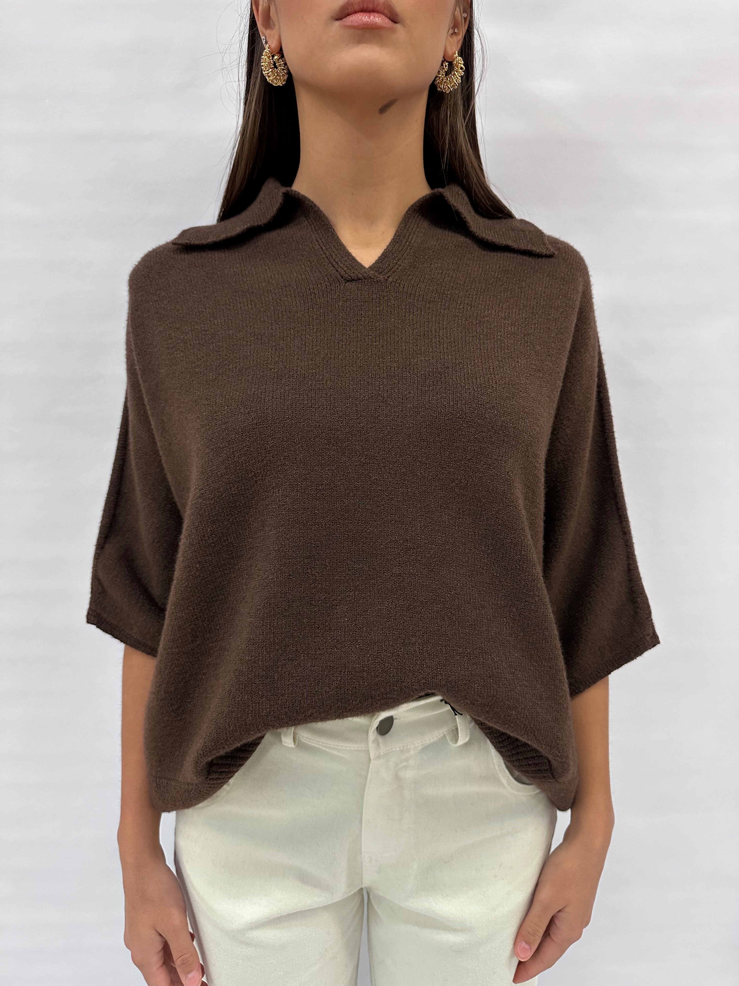 Polo TENSIONE IN Oversize manica 3/4 , COD: D80886