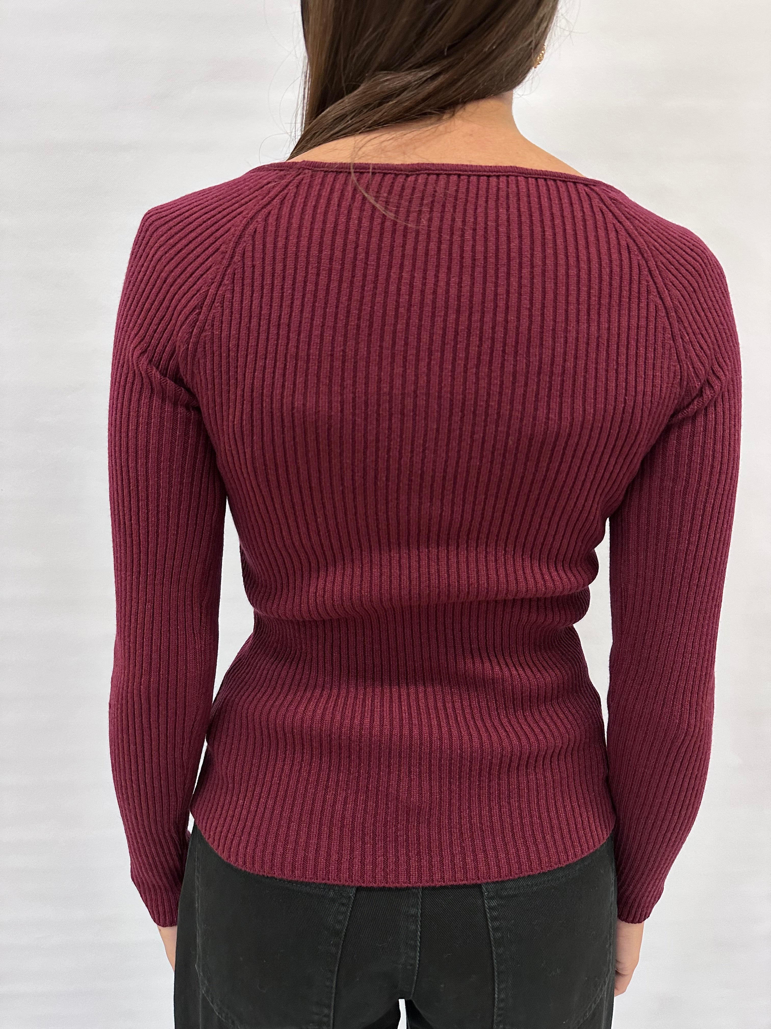 Maglione RINASCIMENTO con costine e finti bottoni decorativi , COD: CFM0011965003