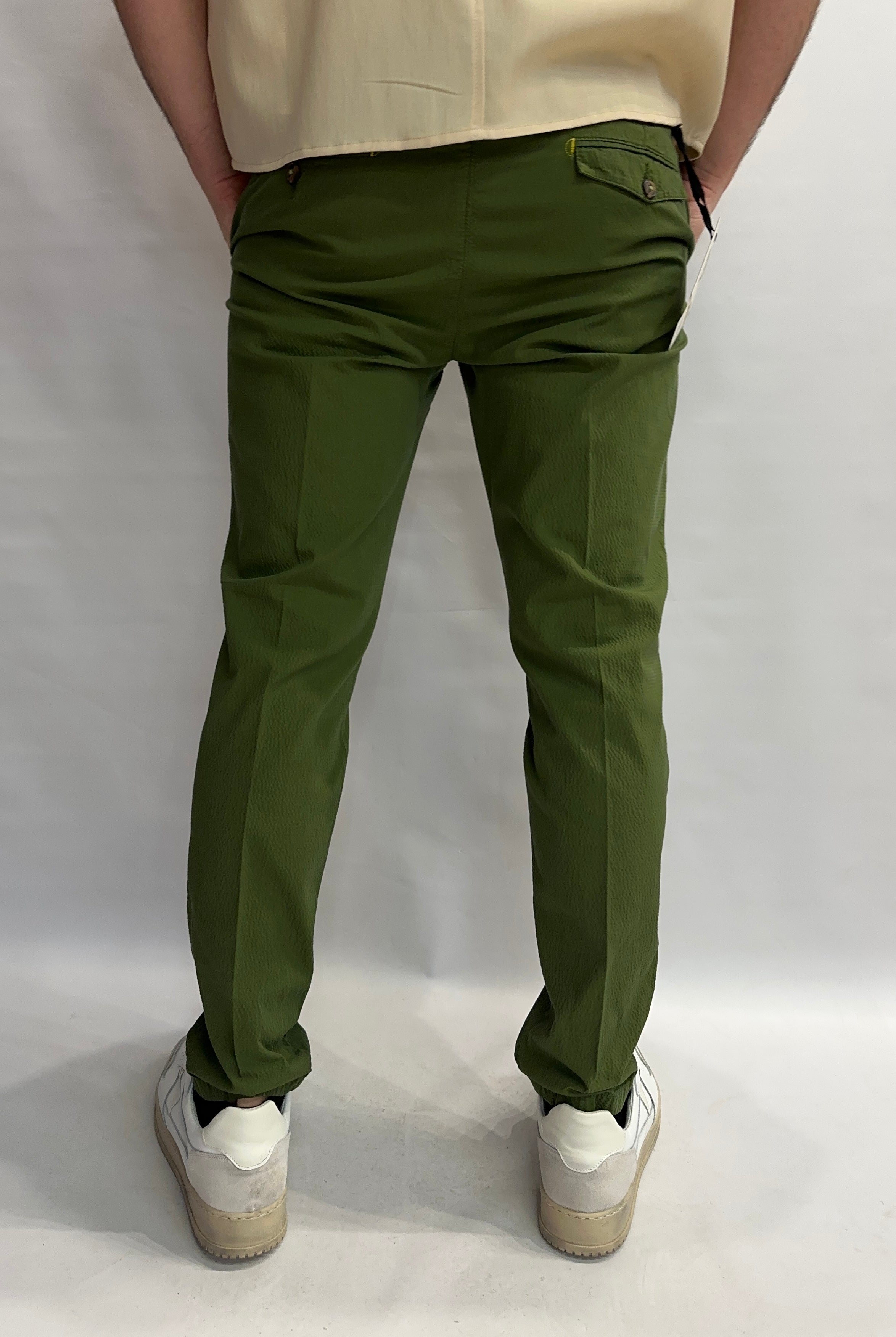 Pantalone BERNA modello chino in tessuto operato - COD: 261391318