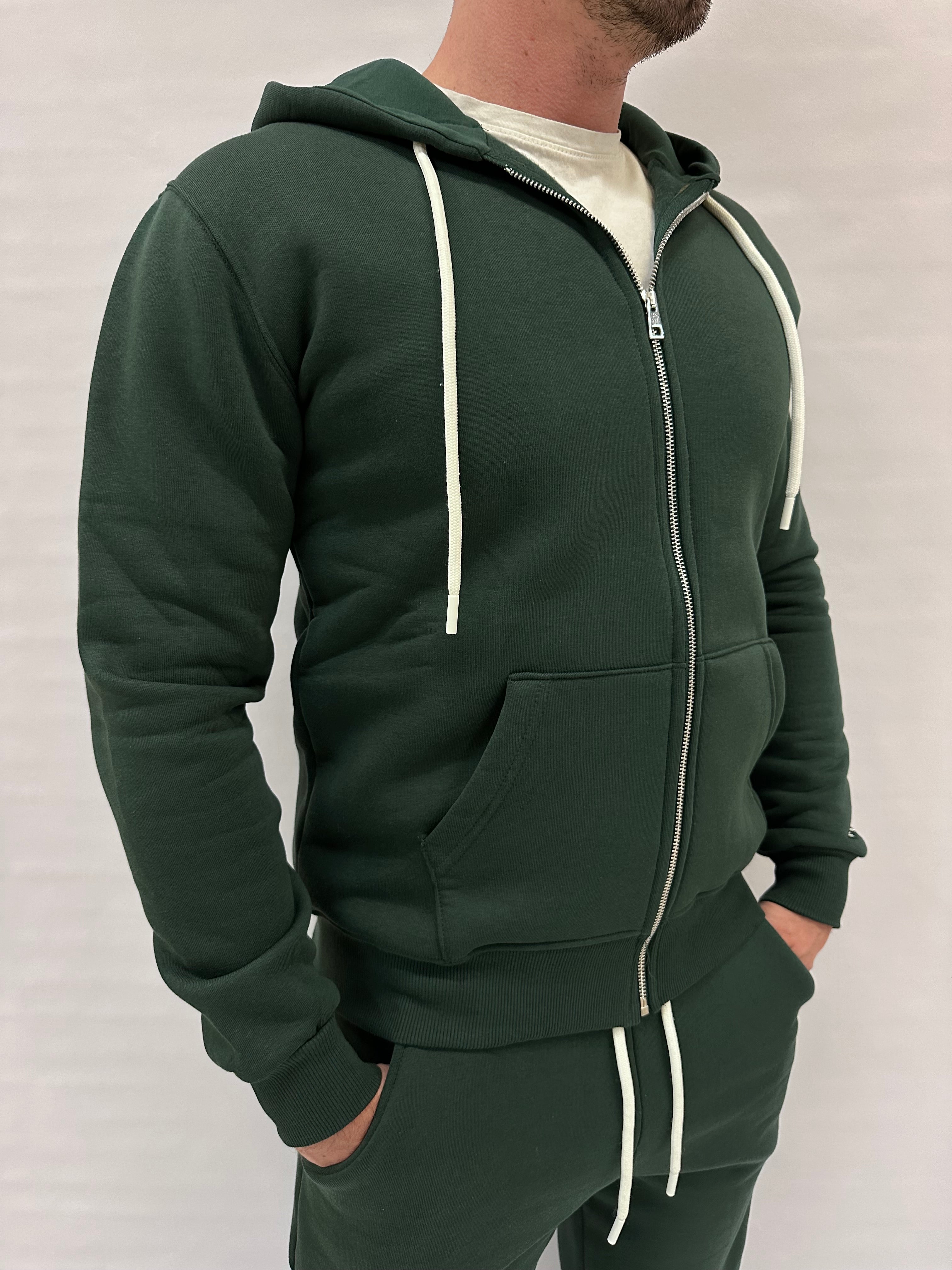 Felpa BERNA tuta con cappuccio e zip disponibile anche con pantalone in coordinato , COD: 252018193