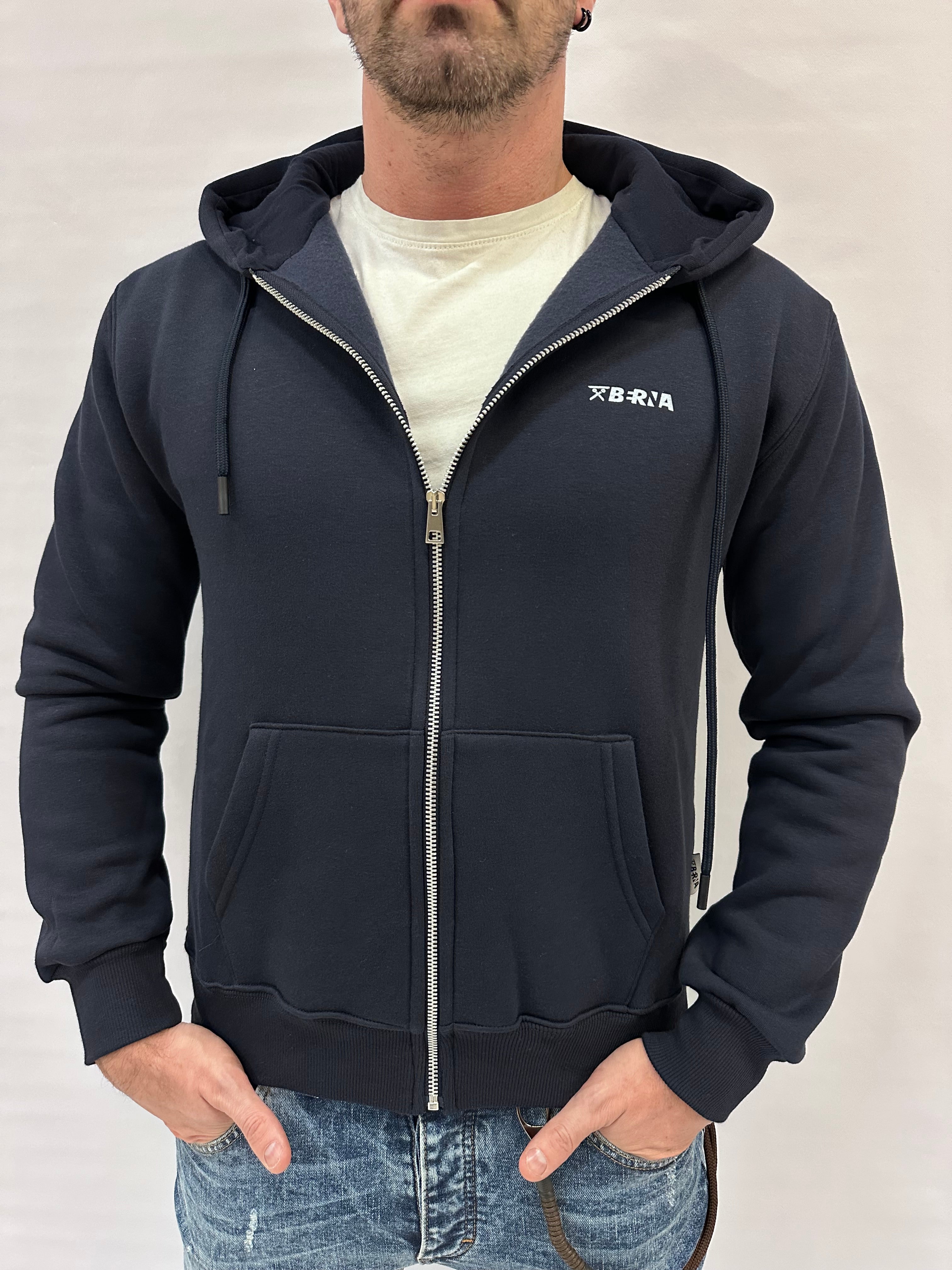 Felpa BERNA tuta con cappuccio e zip , COD: 2460853