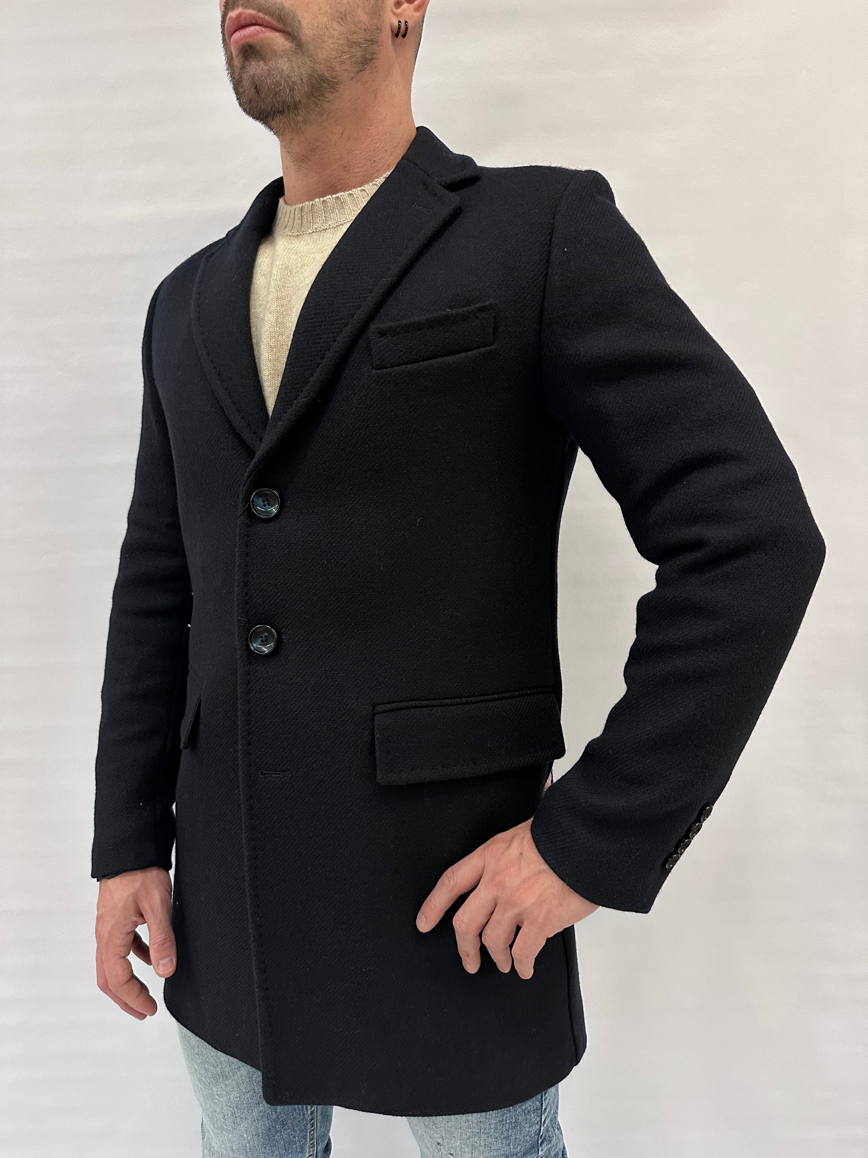 Cappotto XAGON MAN monopetto in lana - Cod: PC62CO
