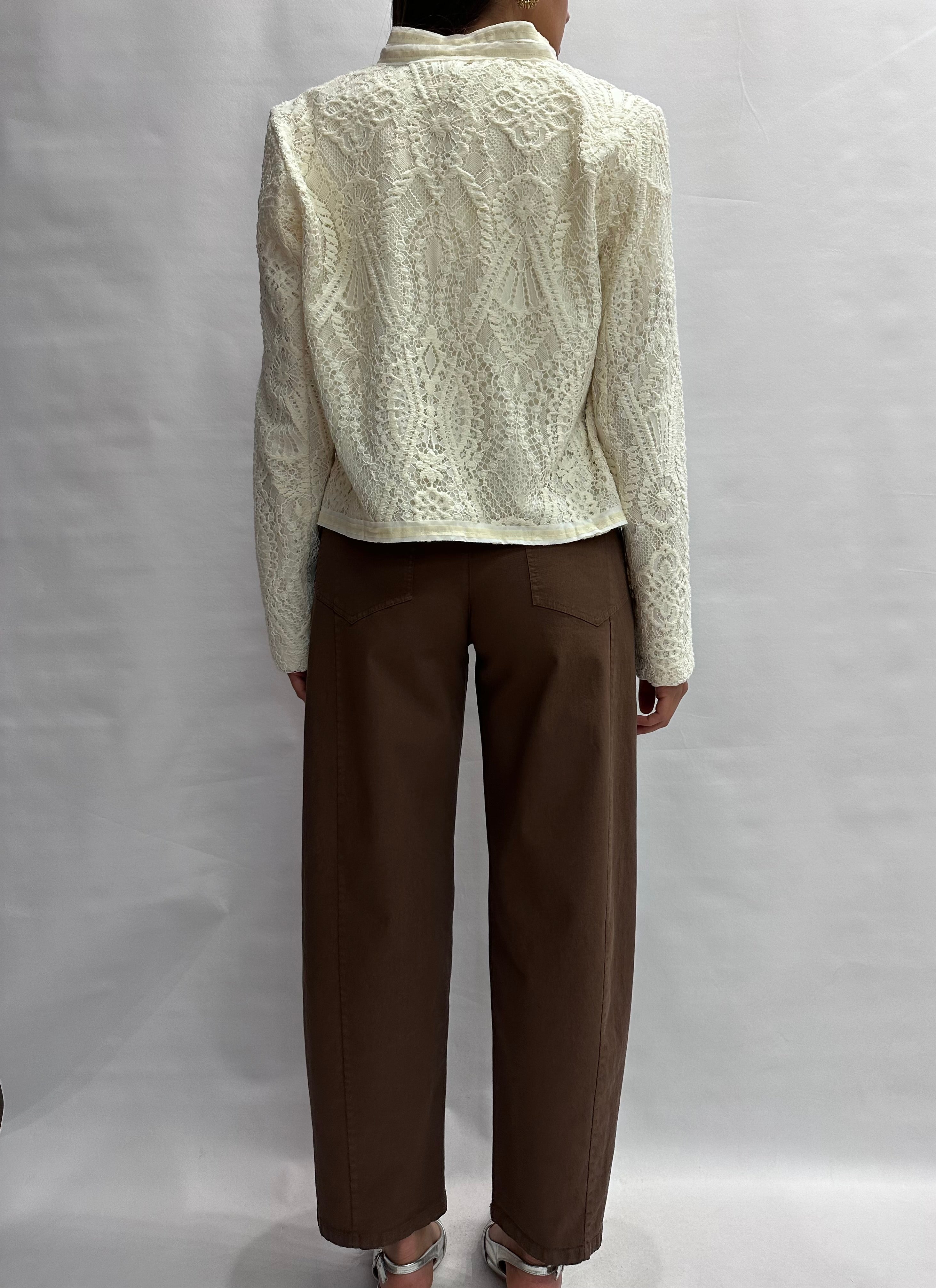 Pantalone TENSIONE IN linea ampia, leggermente arrotondata, fondo largo - COD: PA5533