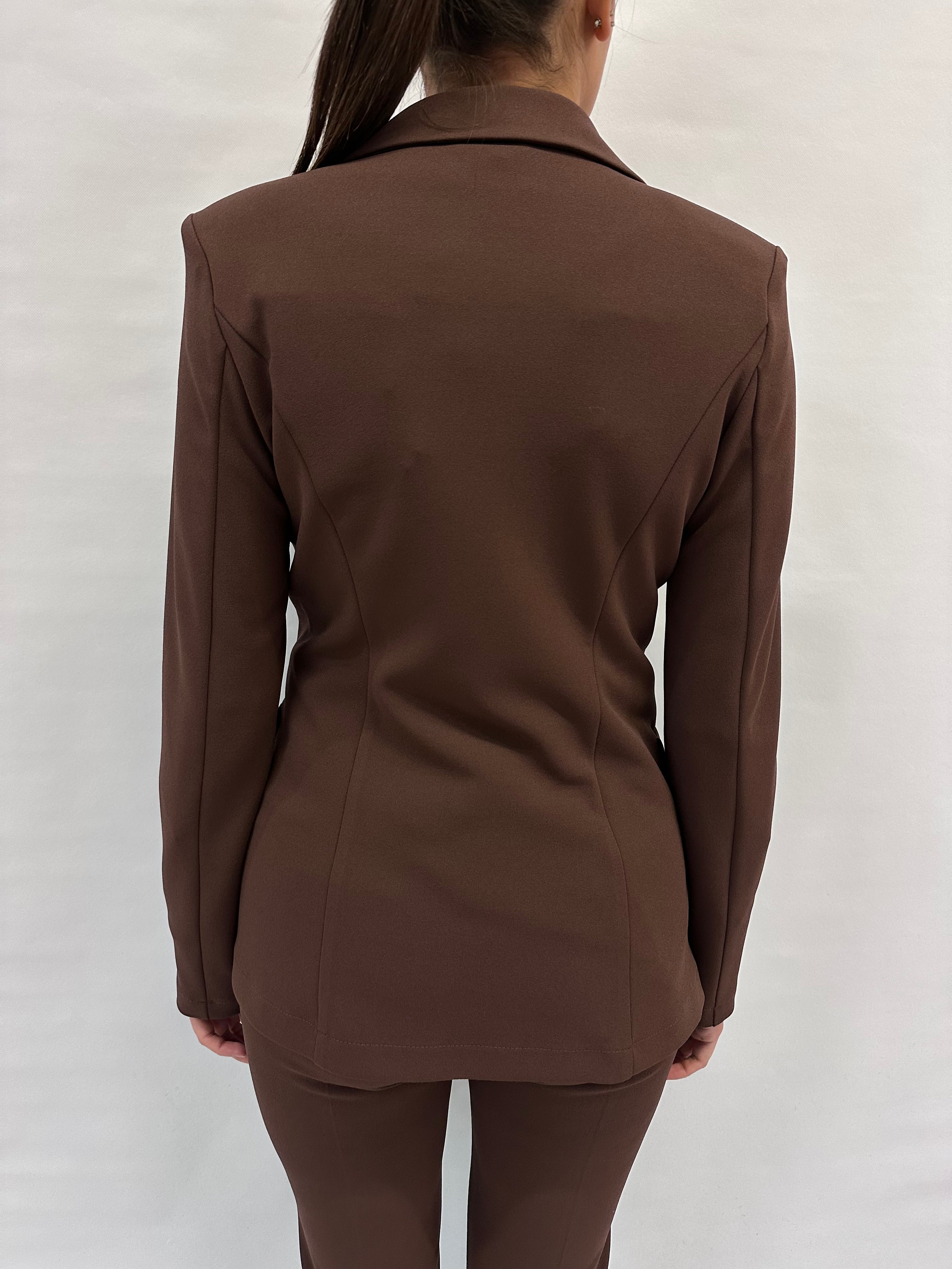 Giacca RINASCIMENTO in crêpe doppiopetto disponibile con due pantaloni coordinato - COD: CFC0125418003